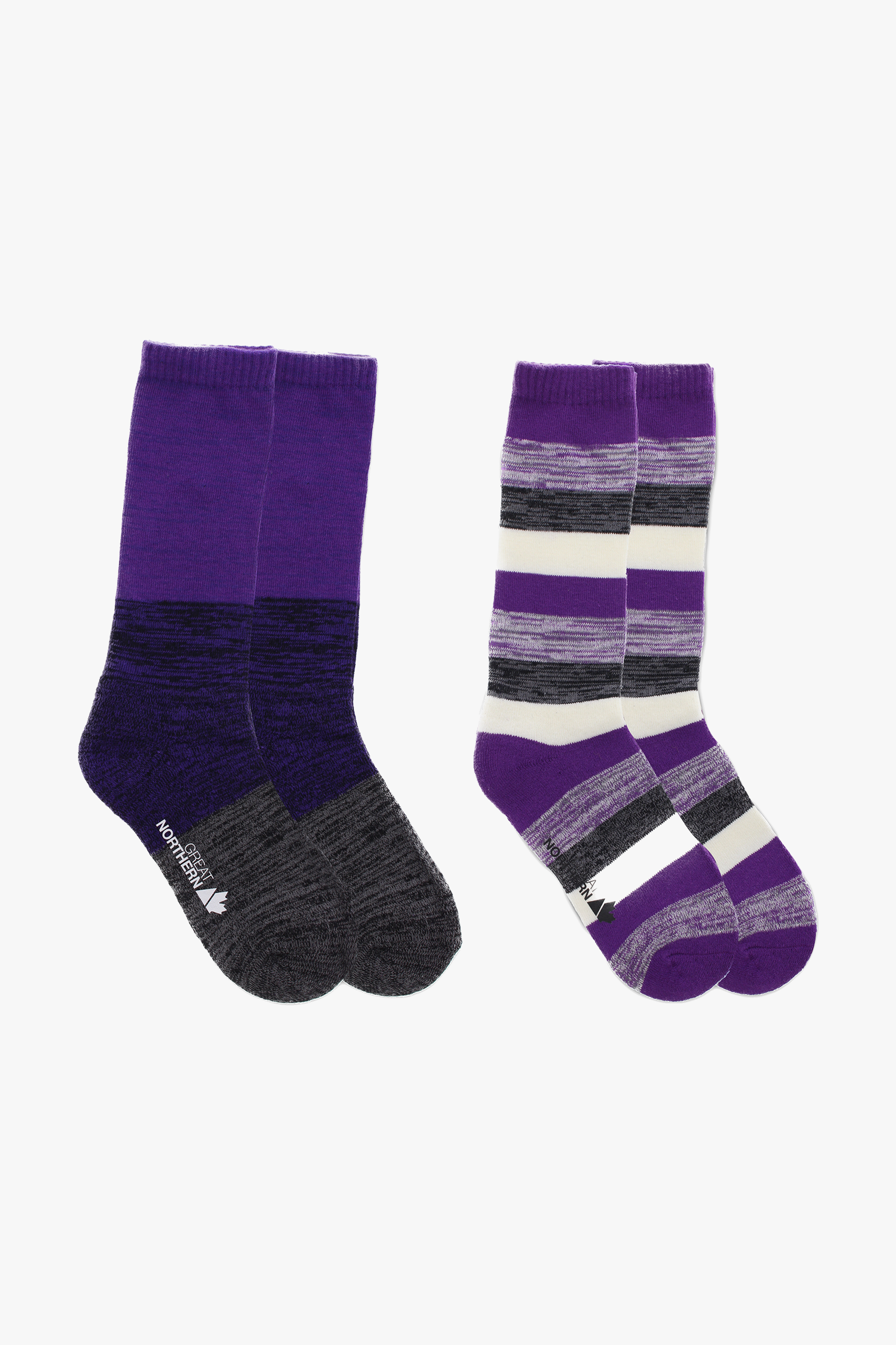 2-Pack Ladies Casual Crew Socks