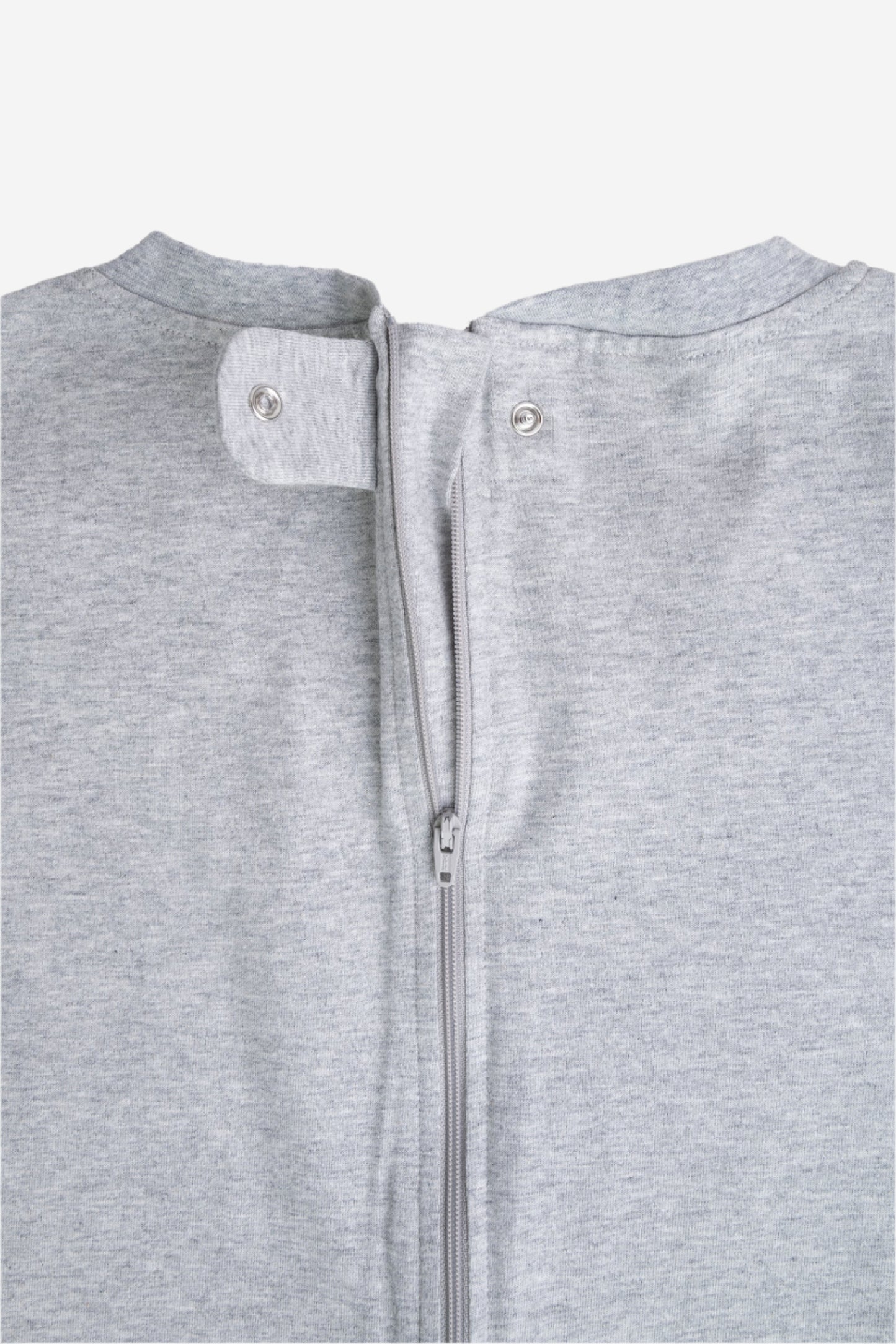 Adult Heather Grey Adaptive Organic Cotton Lightweight, Anti-Strip Back-Zip Sleeper