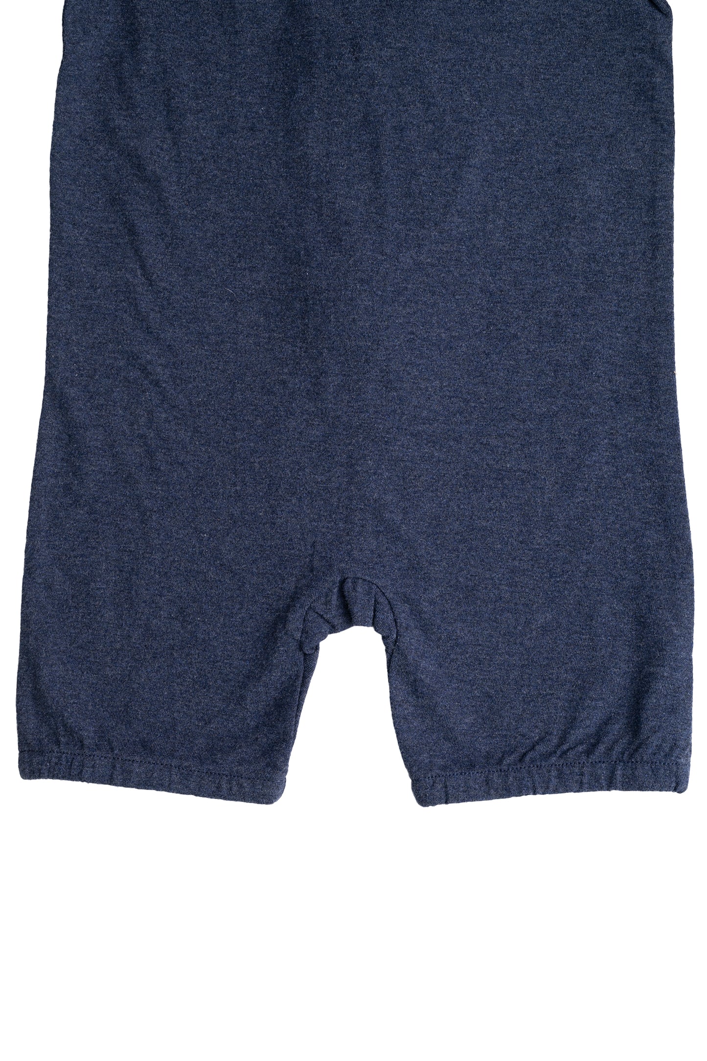 Kids Navy Lightweight Organic Cotton Adaptive, Anti-Strip, Back-Zip Romper
