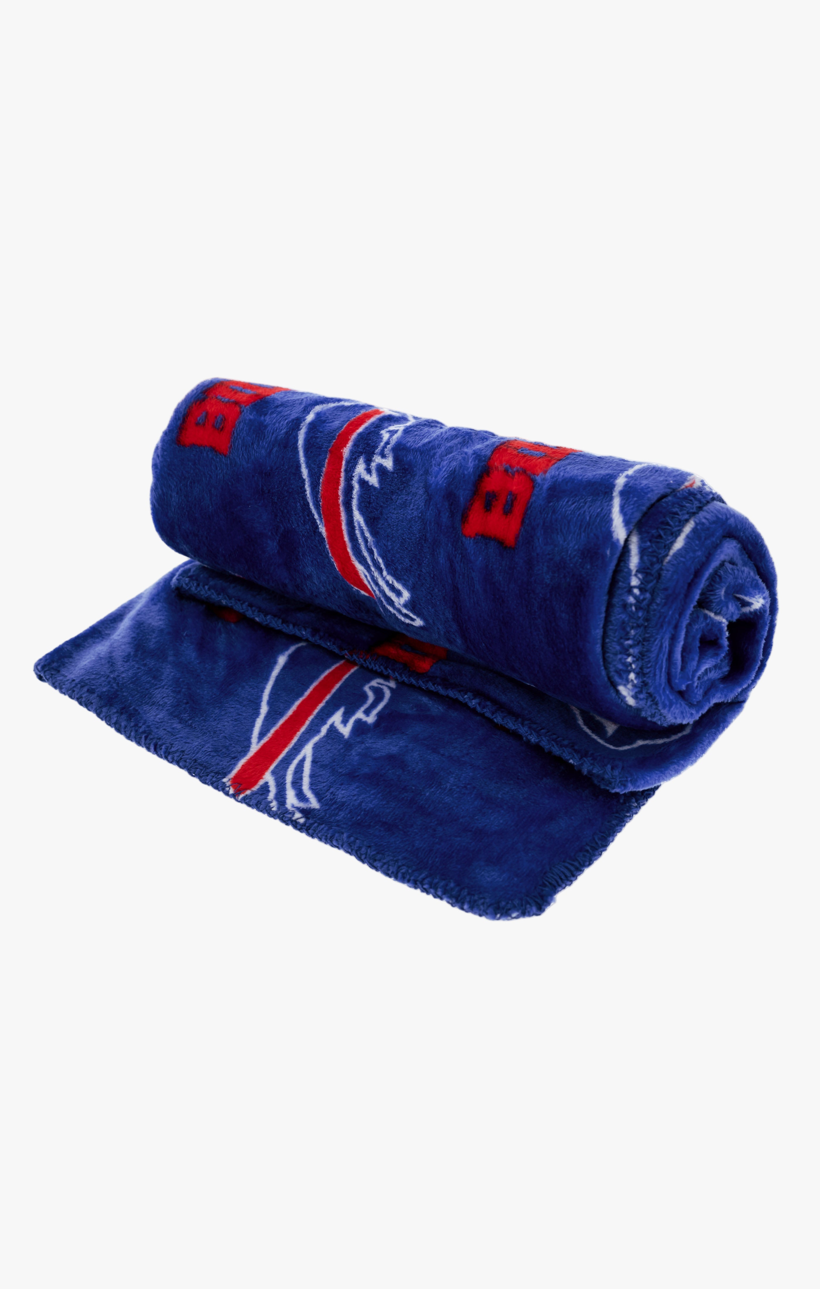 NFL Buffalo Bills Coral Fleece Softie Travel Throw Blanket with Team Logos