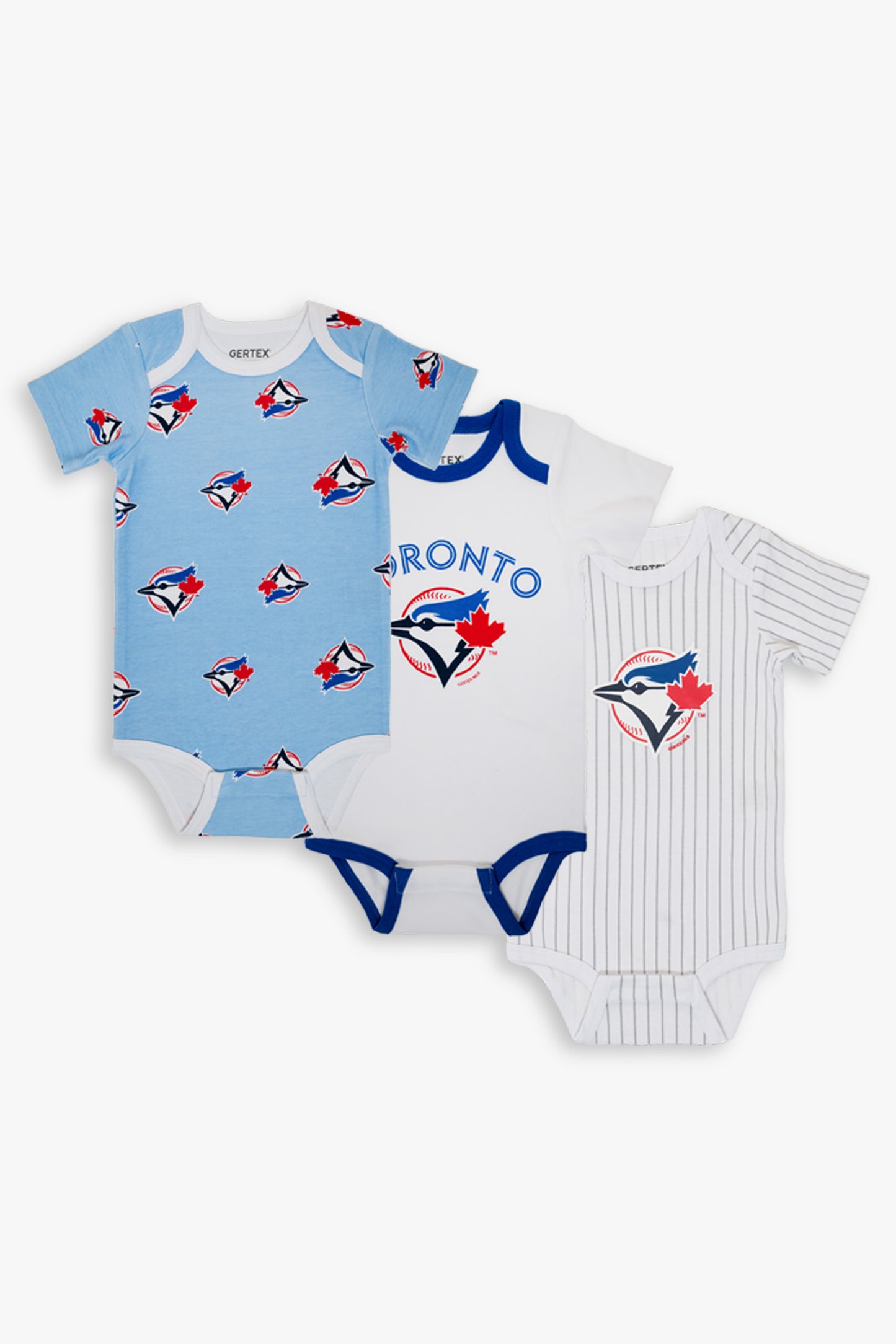 Gertex MLB Toronto Blue Jays 3-Pack Baby Bodysuits