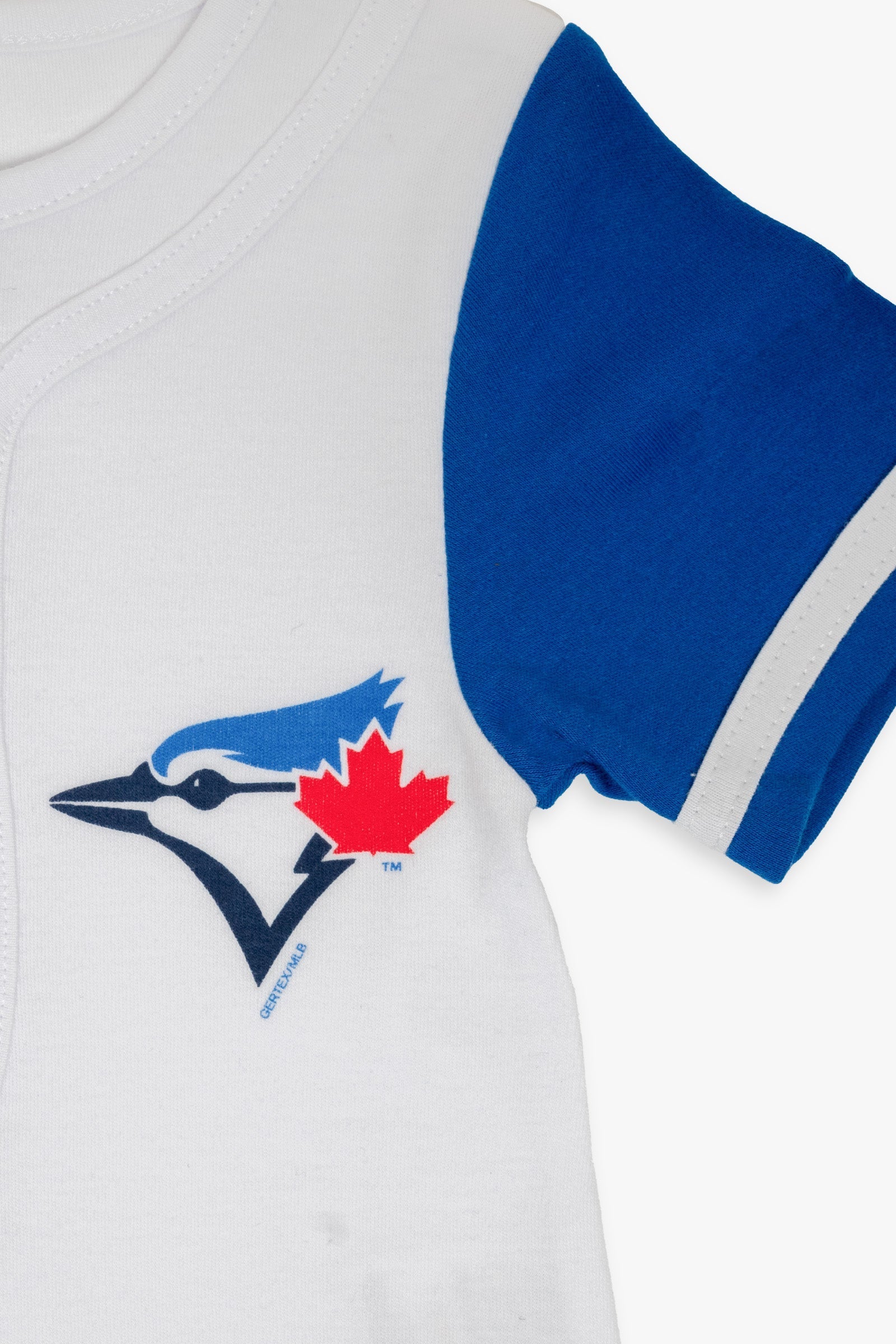 Gertex Customizable MLB Toronto Blue Jays Baby White Romper