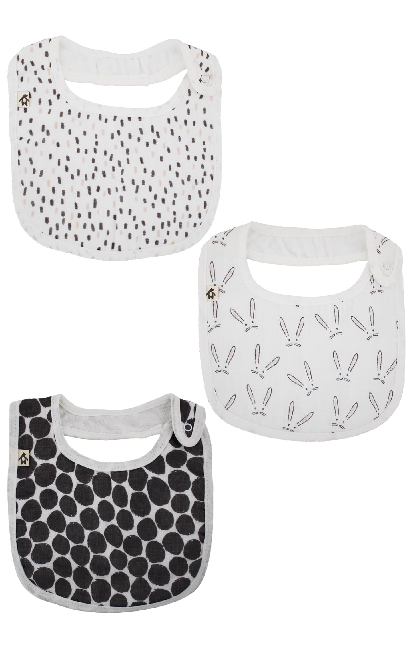 Snugabye Dream Baby Cotton Bib Bundle, 3-Pack