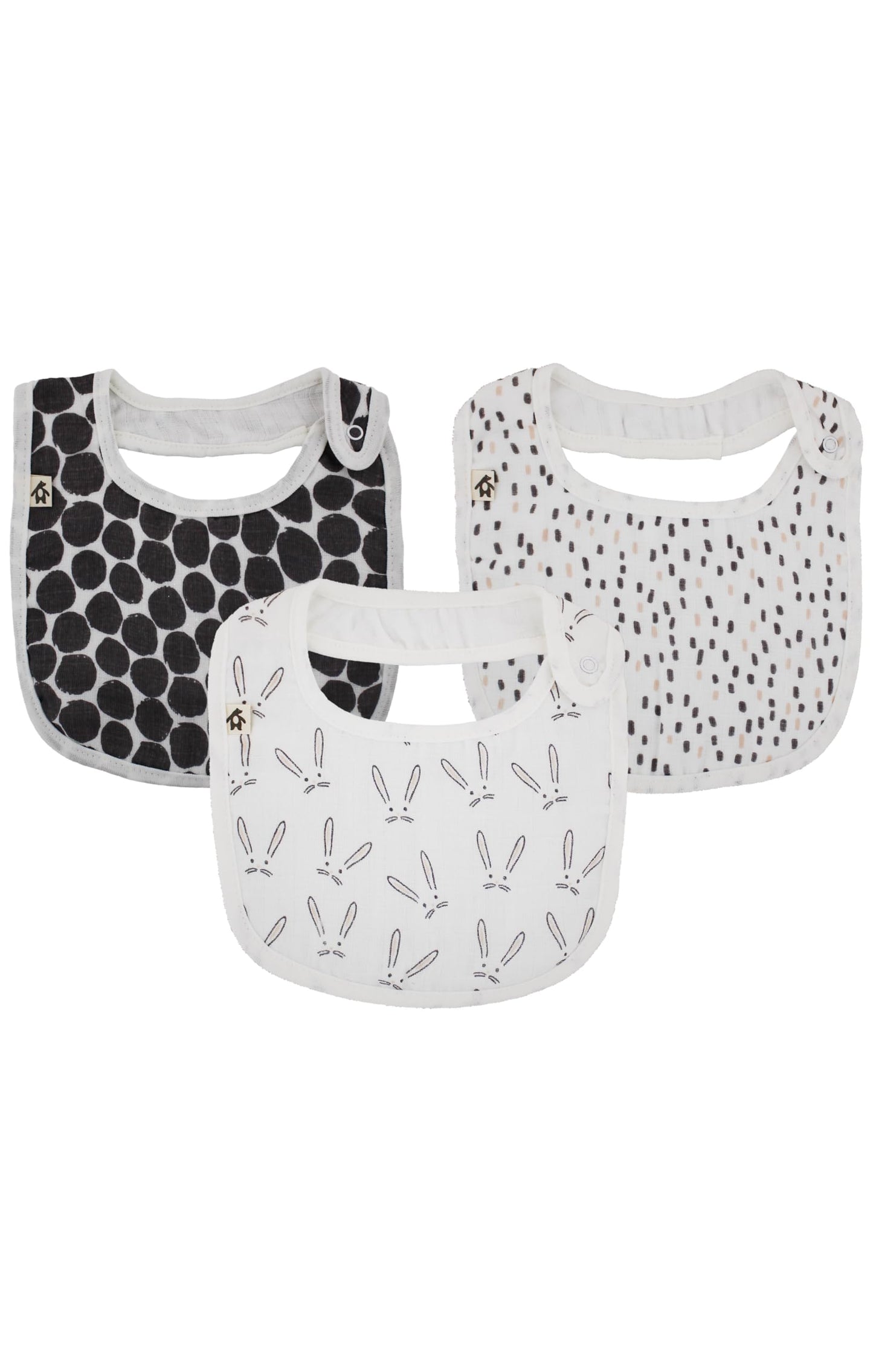 Snugabye Dream Baby Cotton Bib Bundle, 3-Pack
