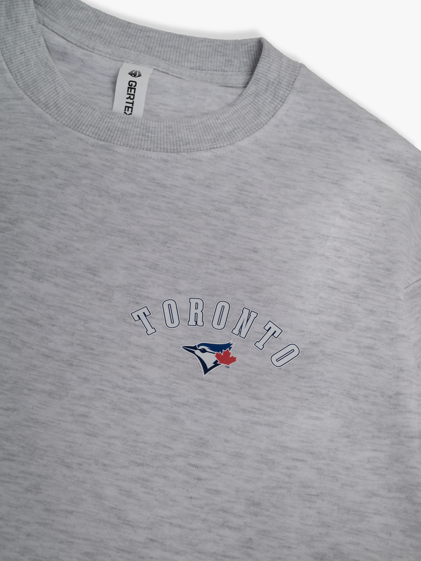 Family Collection Toronto Blue Jays Crewneck Sweatshirt for Adults, Heather Grey French Terry Unisex