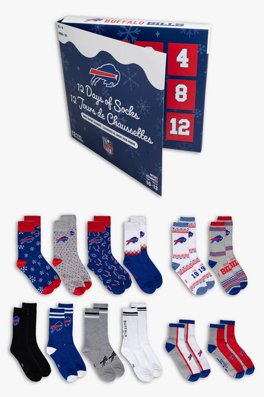 NFL Buffalo Bills 12 Days of Socks Holiday Advent Calendar