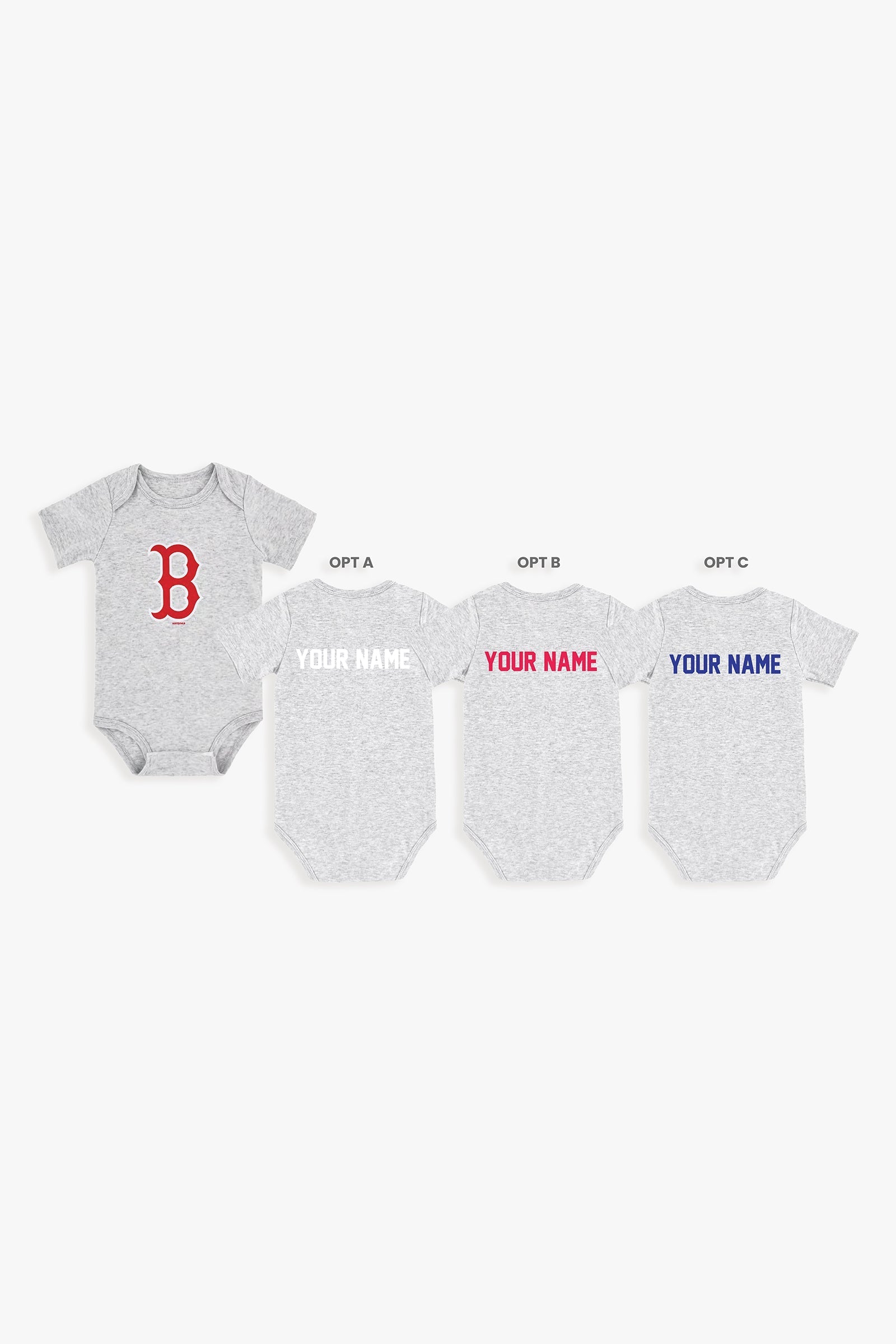 Gertex Customizable MLB Baby Onesie Bodysuit in Grey (12-18 Months)