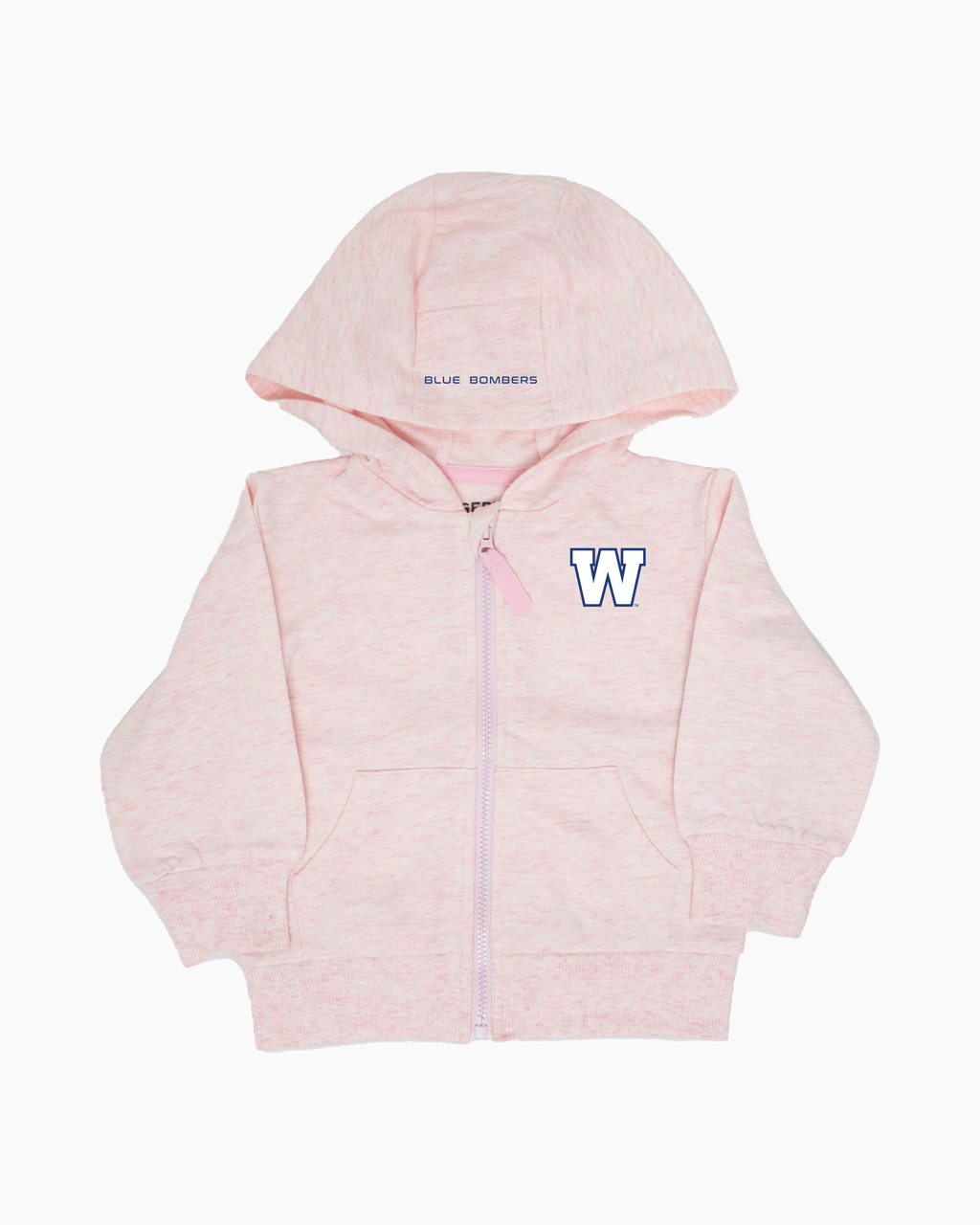 CFL Team Baby Infant French Terry Cotton Zip-Up Hoodie in Pink