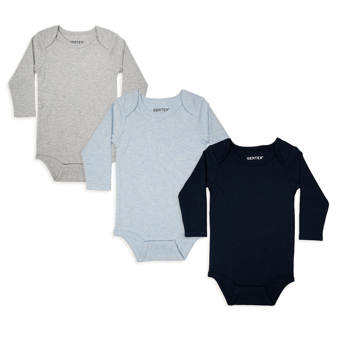 Snugabye Organic French Terry Cotton Long Sleeve Bodysuit Bundle