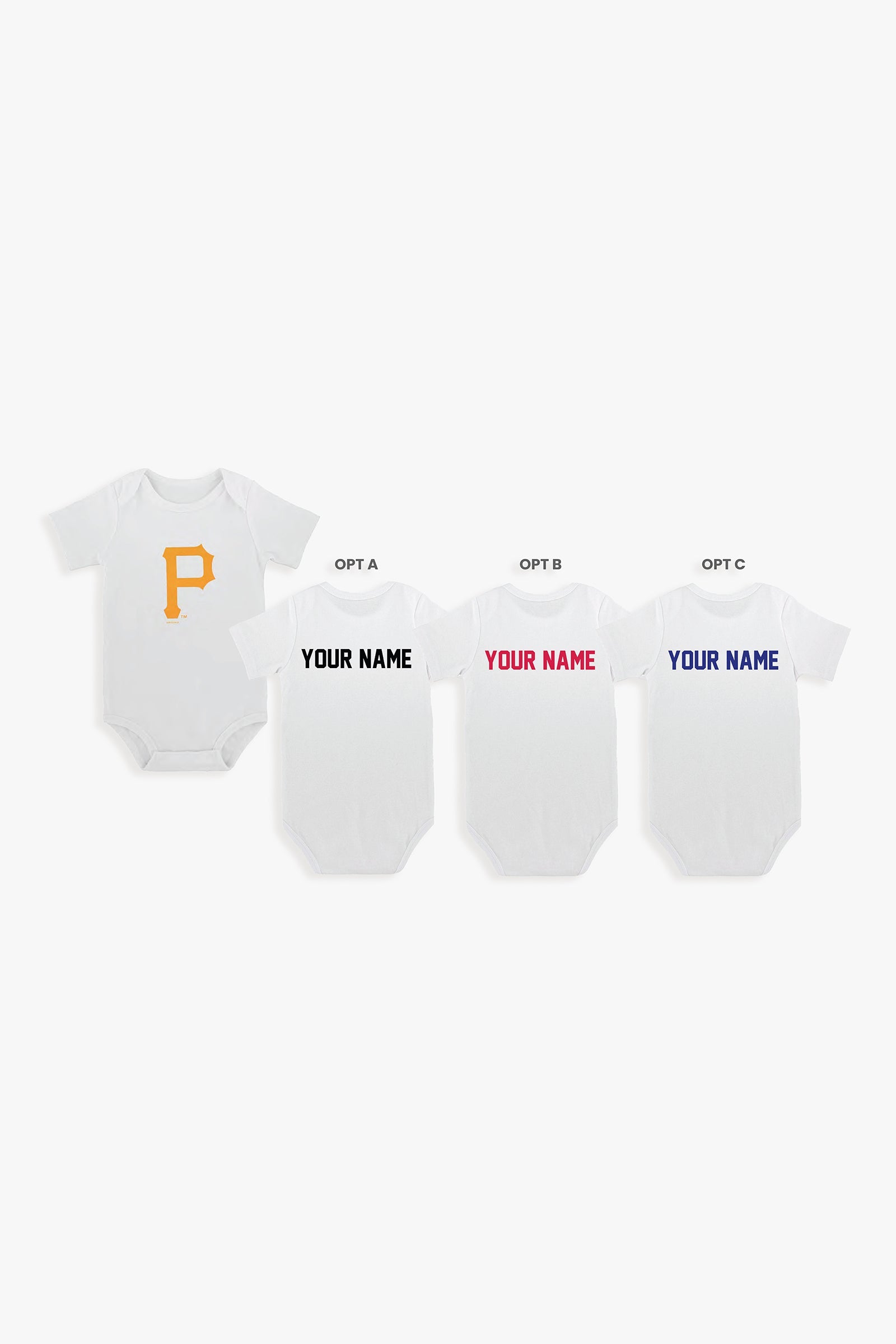 Gertex Customizable MLB Baby Bodysuit in White (9-12 Months)