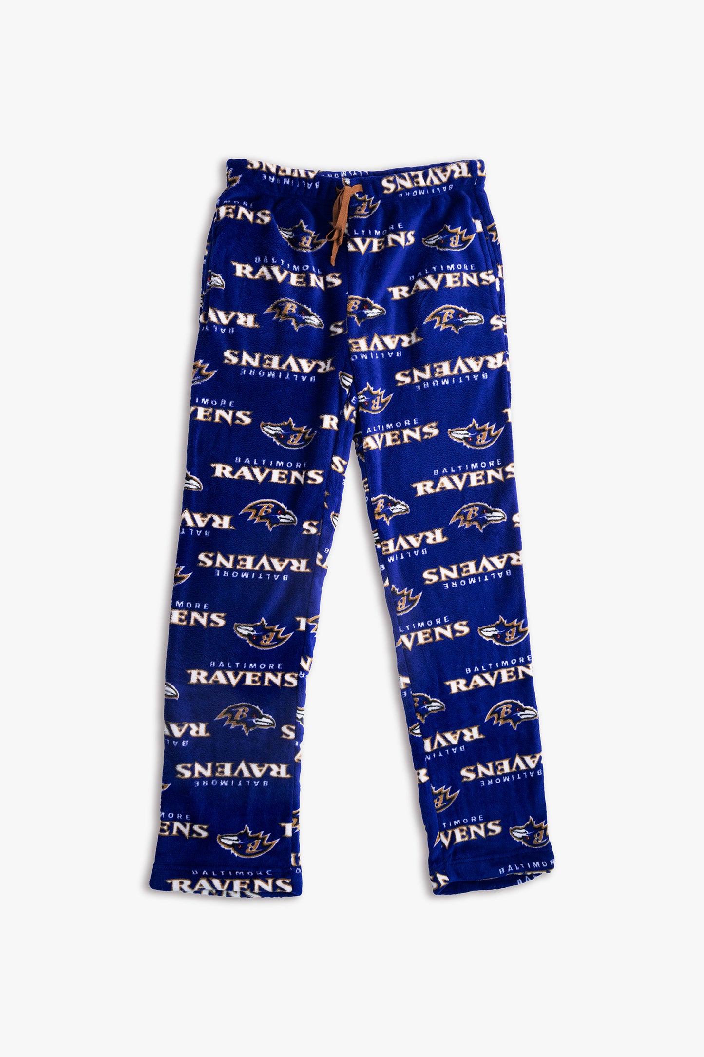 NFL Baltimore Ravens Men's Softie Coral Fleece Pajama Lounge Pants