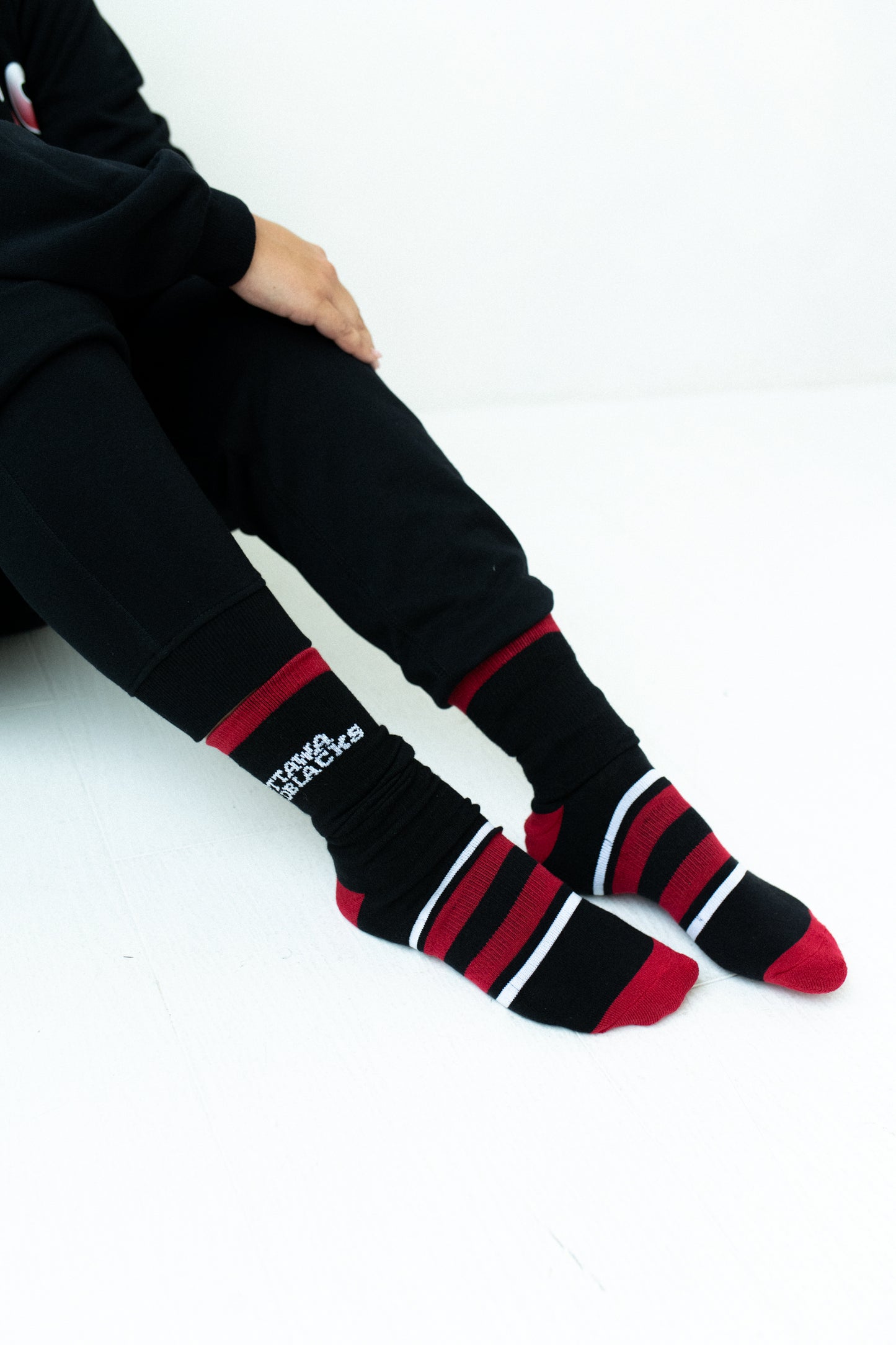 CFL Ottawa Redblacks Men's 3-Pack Cotton Crew Socks With Cushioned Sole