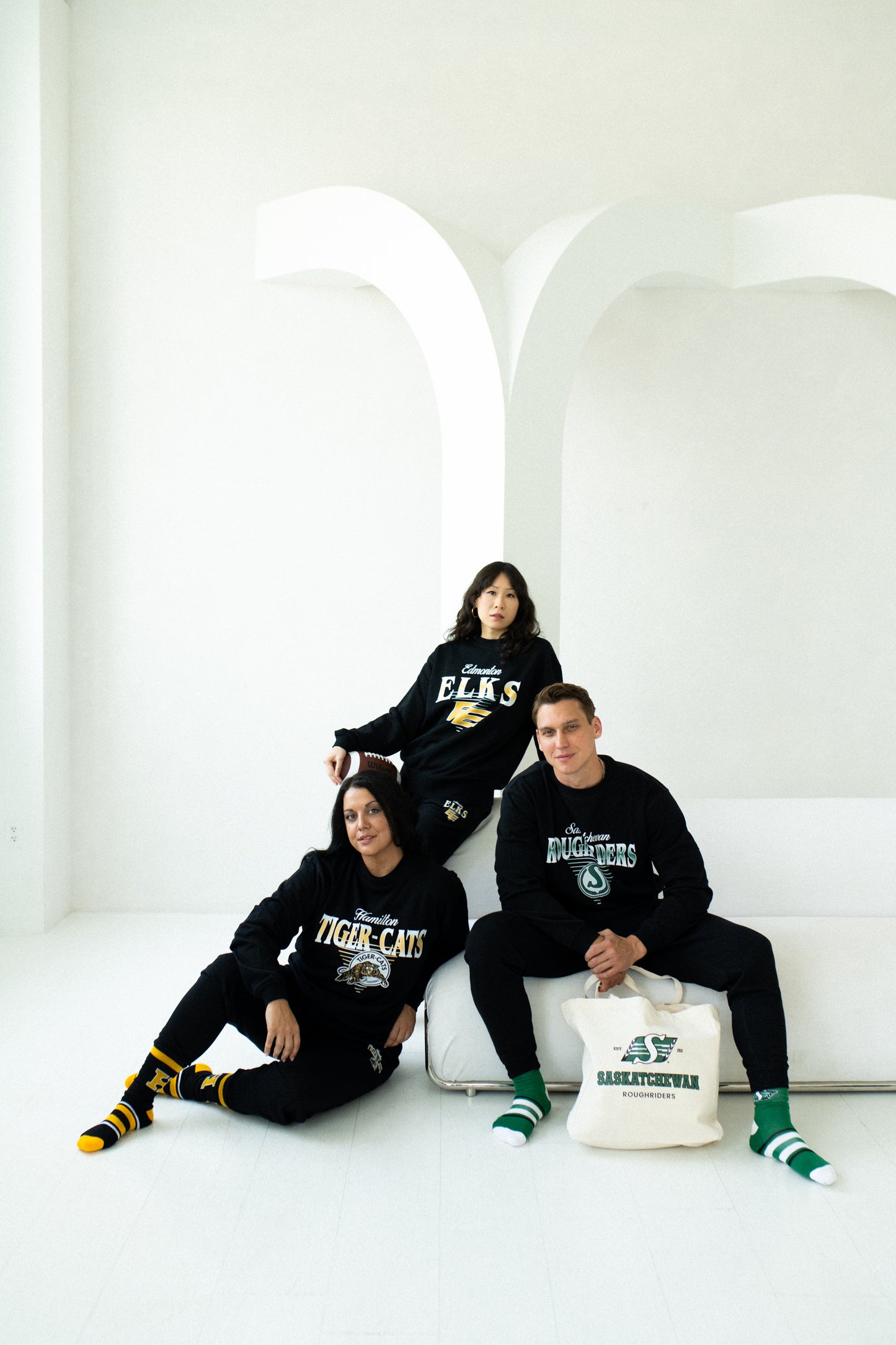 CFL Edmonton Elks Black Unisex Adult Matching French Terry Cotton Lounge Set