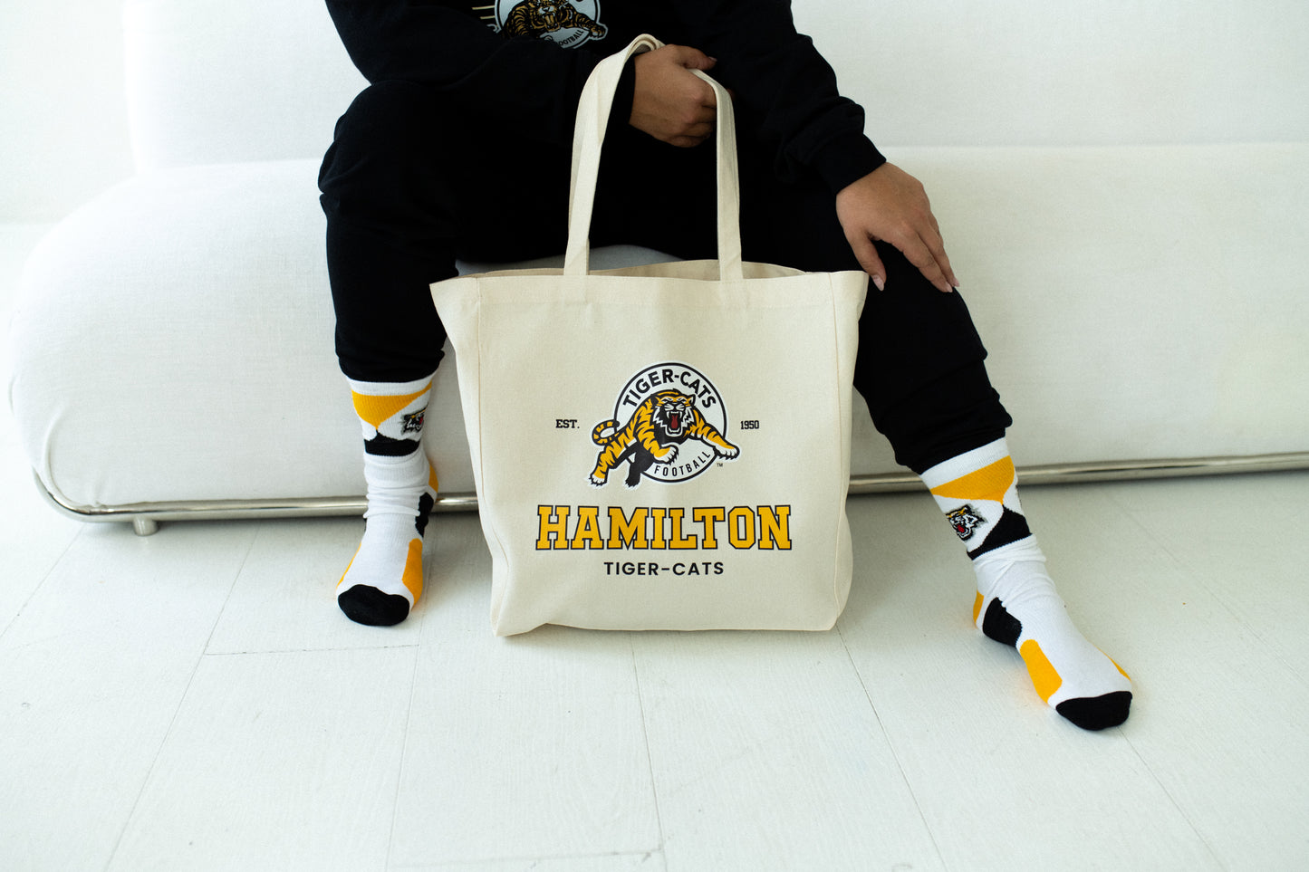 CFL Hamilton Tiger-Cats Canvas Tote Book Bag