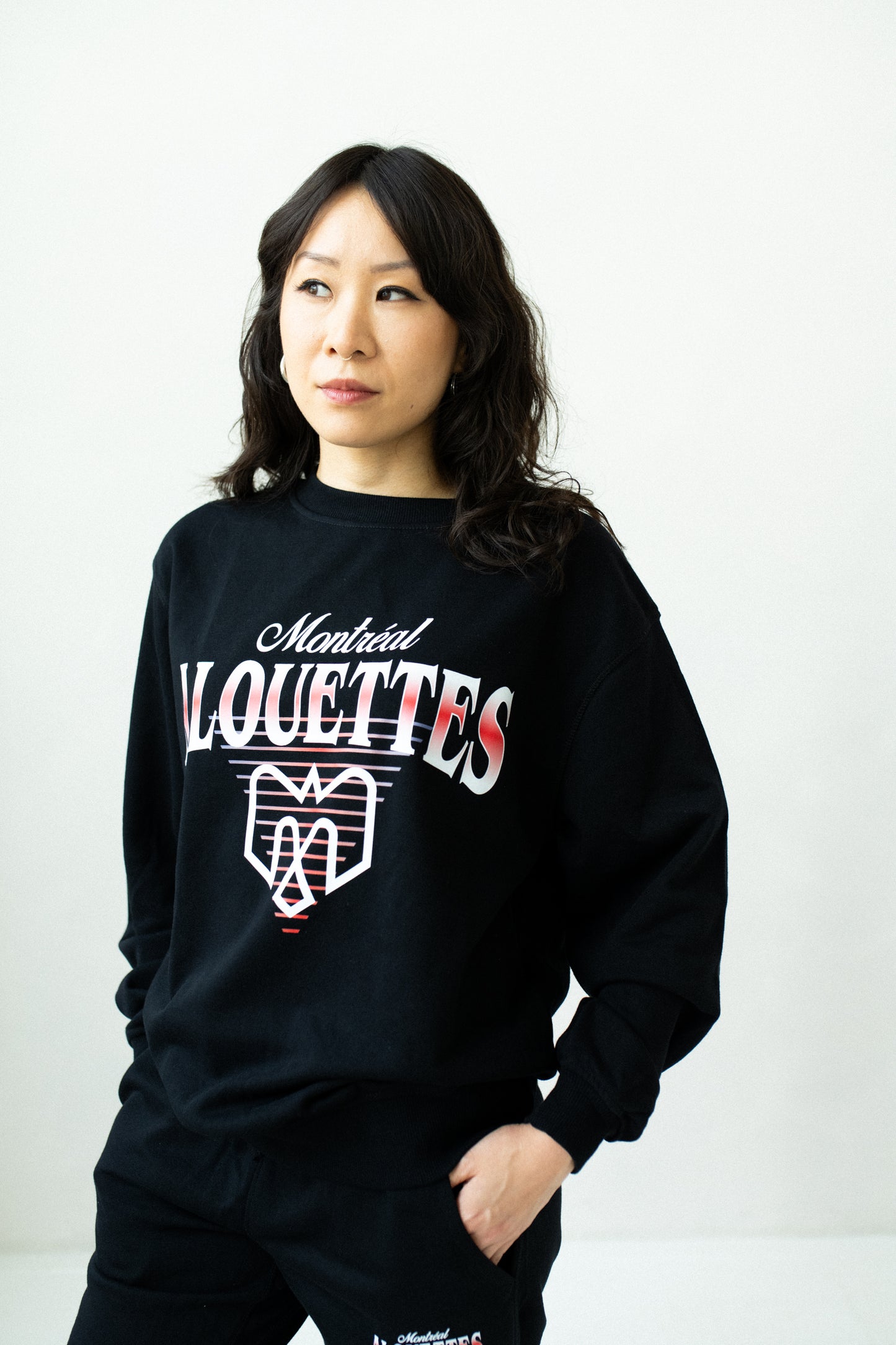 CFL Montreal Alouettes Black Unisex Adult Matching French Terry Cotton Lounge Set