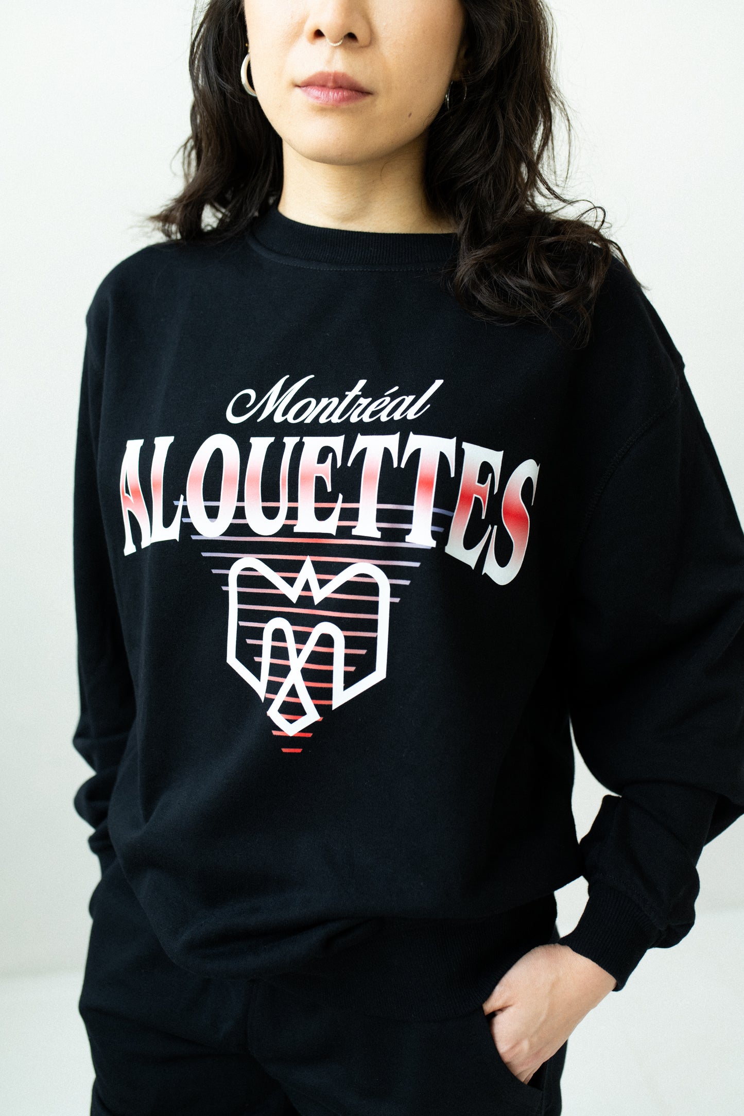 CFL Montreal Alouettes Black Unisex Adult Matching French Terry Cotton Lounge Set