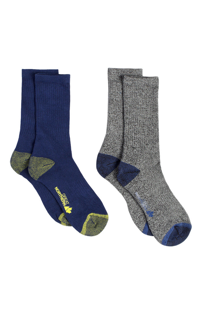 2 Pack Ladies Crew Socks