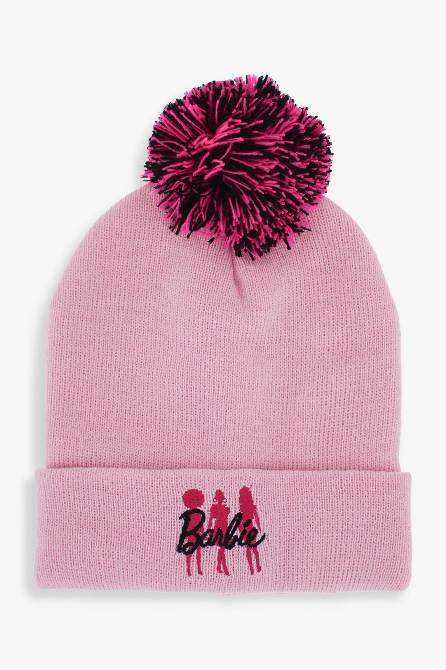 Gertex Barbie Youth Girls Rib Winter Pom-pom Toque