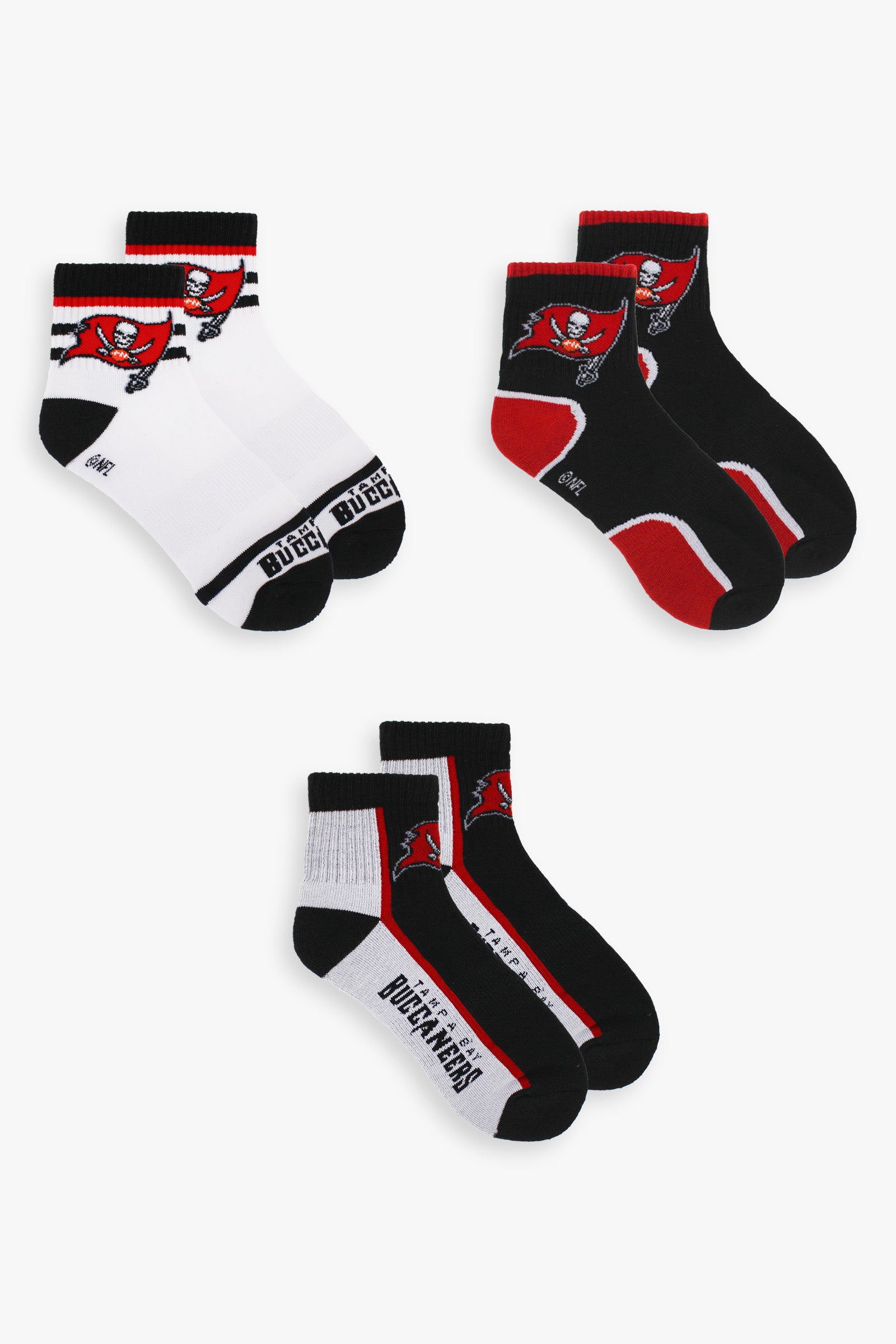 Gertex NFL Men's 3-Pack Sport Quarter Fan Socks