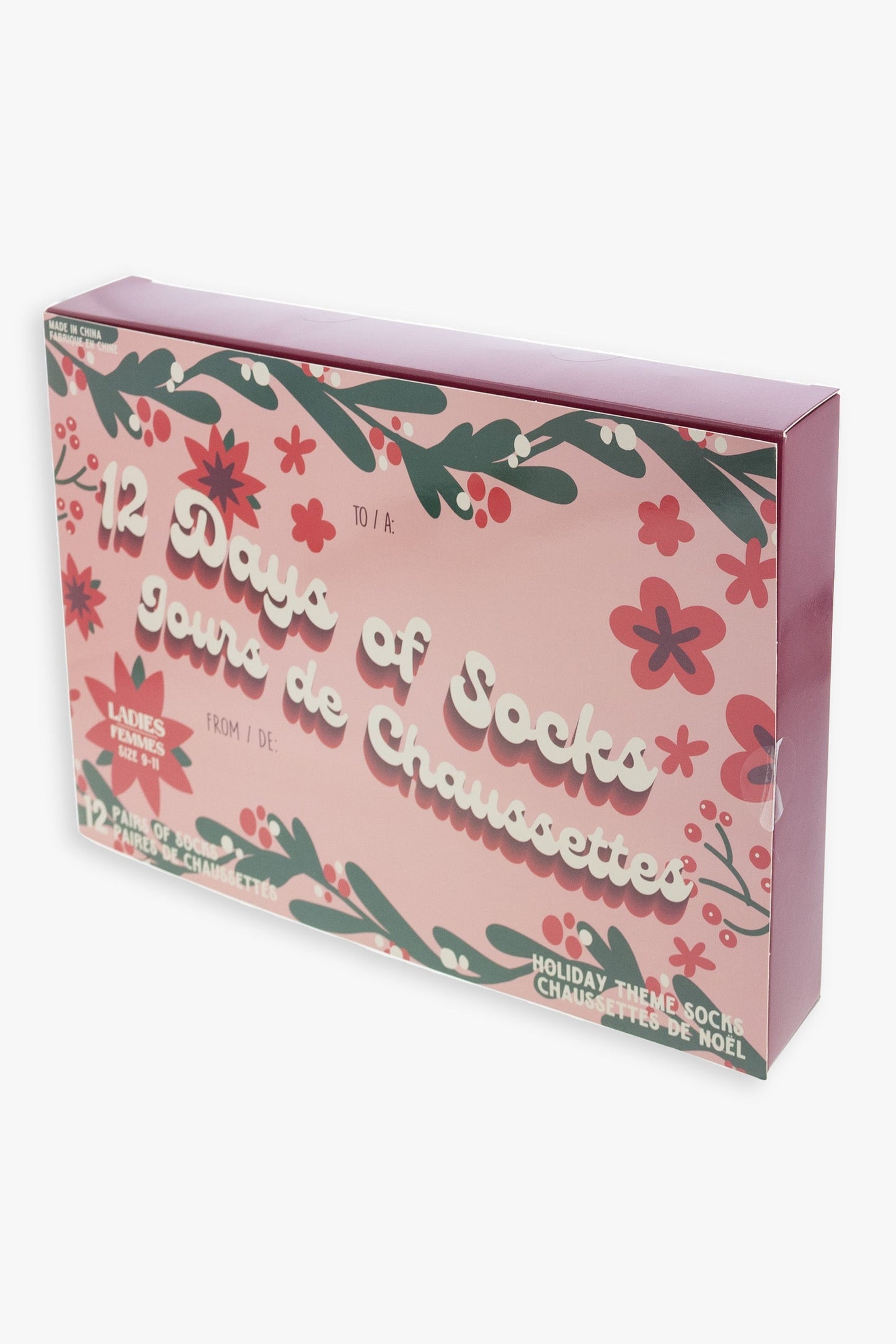 Gertex Ladies "12 Days of Socks" Holiday Gift Advent Calendar