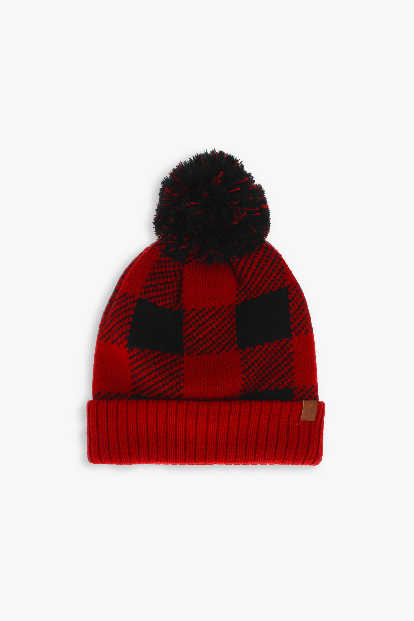 Great Northern Adult Unisex Plaid Faux Shearling Lined Plaid Pom-Pom Toque