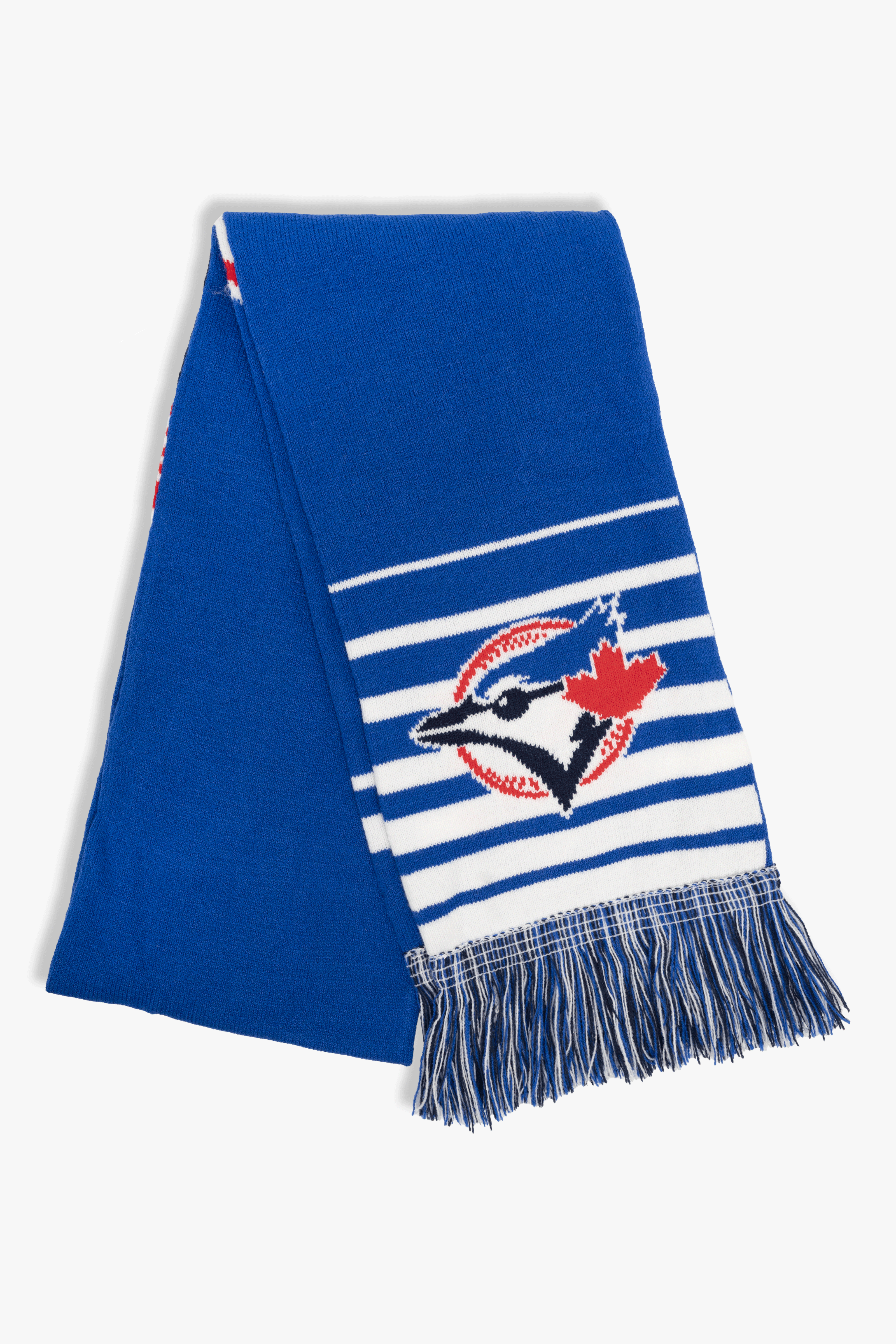 Toronto Blue Jays 2-Sided Fan Scarf, Double-Knit MLB Stadium Scarf with Fringe, One Size