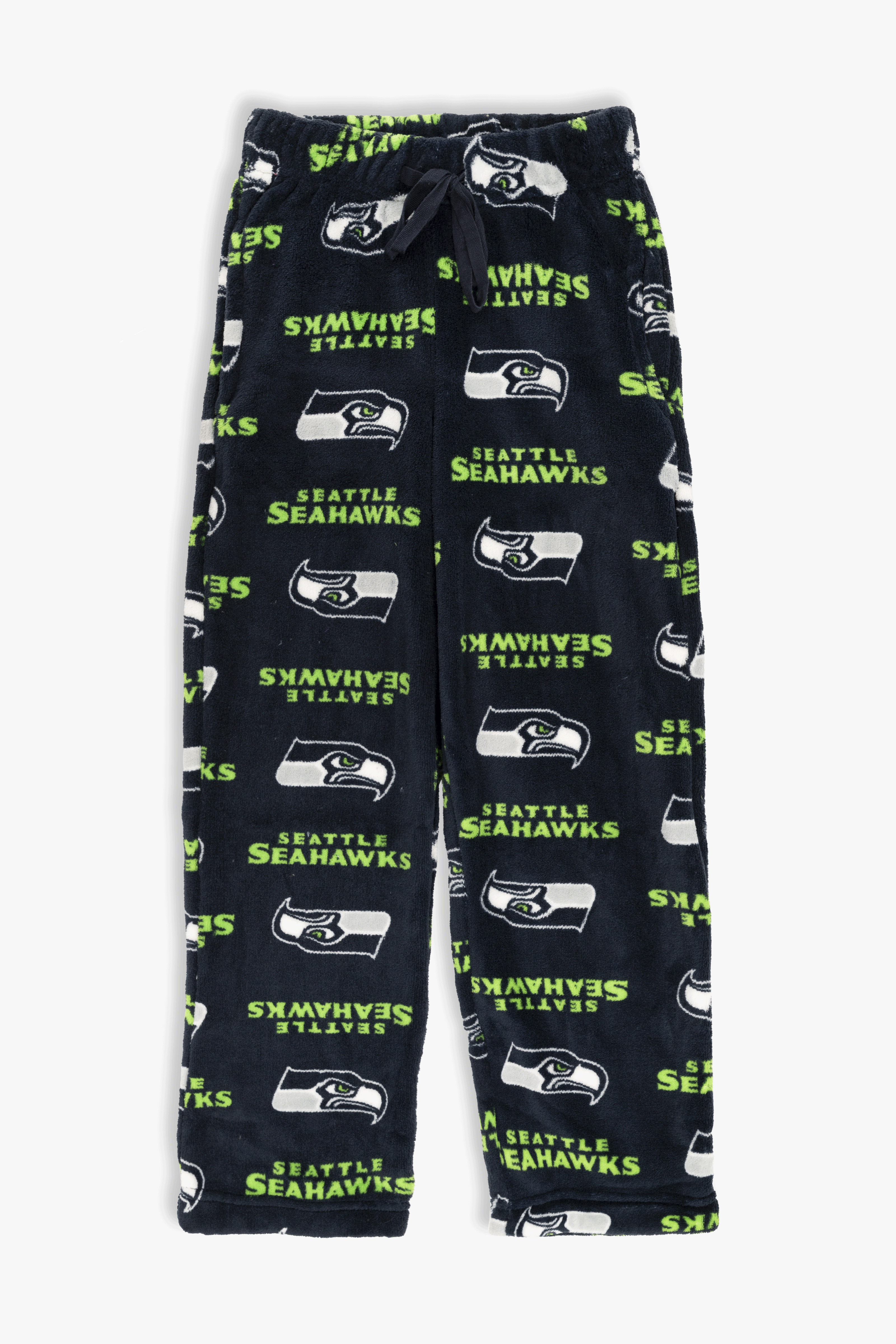 Seattle Seahawks Youth Fleece Pajama Pants, NFL Kids Lounge Pants with Pockets, Children's S-XL