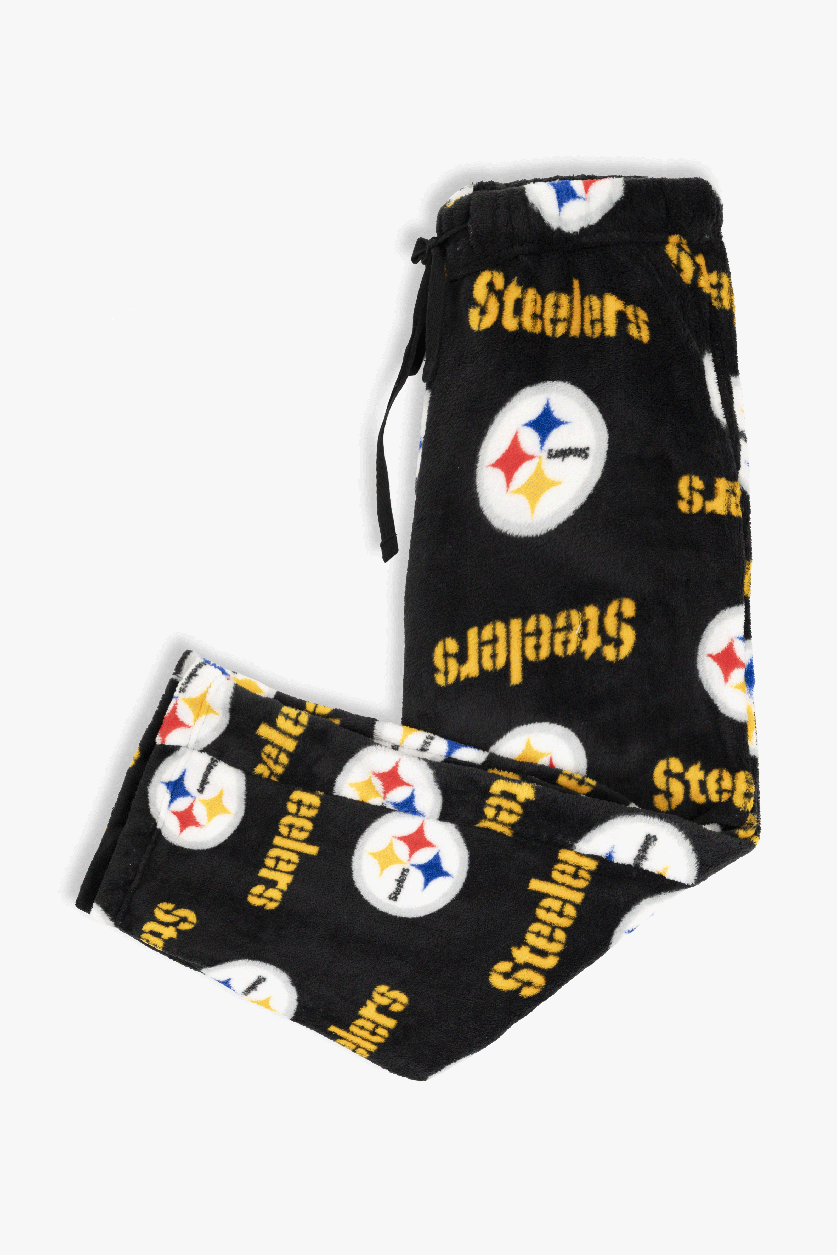 Pittsburgh Steelers Youth Fleece Pajama Pants, NFL Kids Lounge Pants with Pockets, Children's S-XL