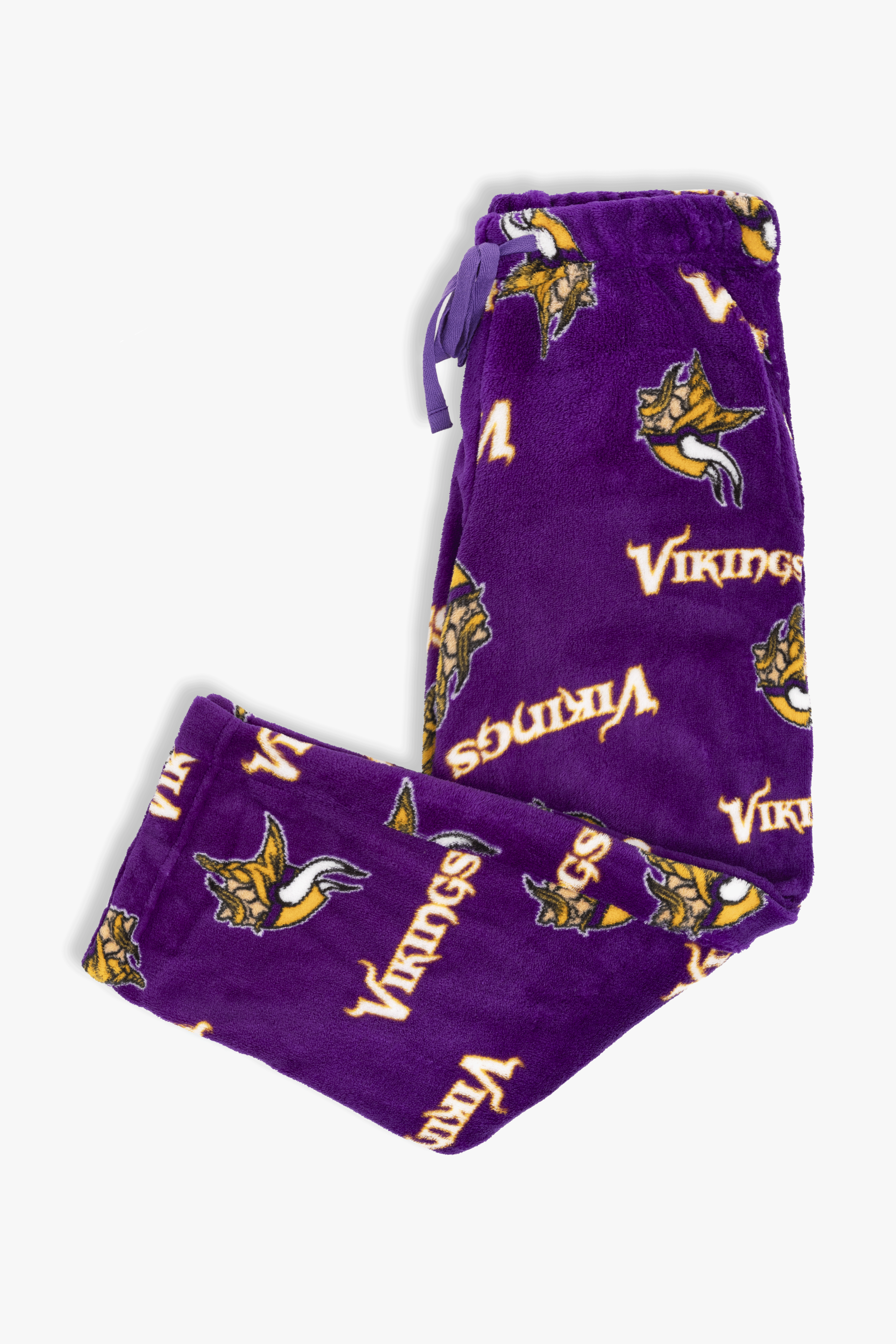 Minnesota Vikings Youth Fleece Pajama Pants, NFL Kids Lounge Pants with Pockets, Children's S-XL