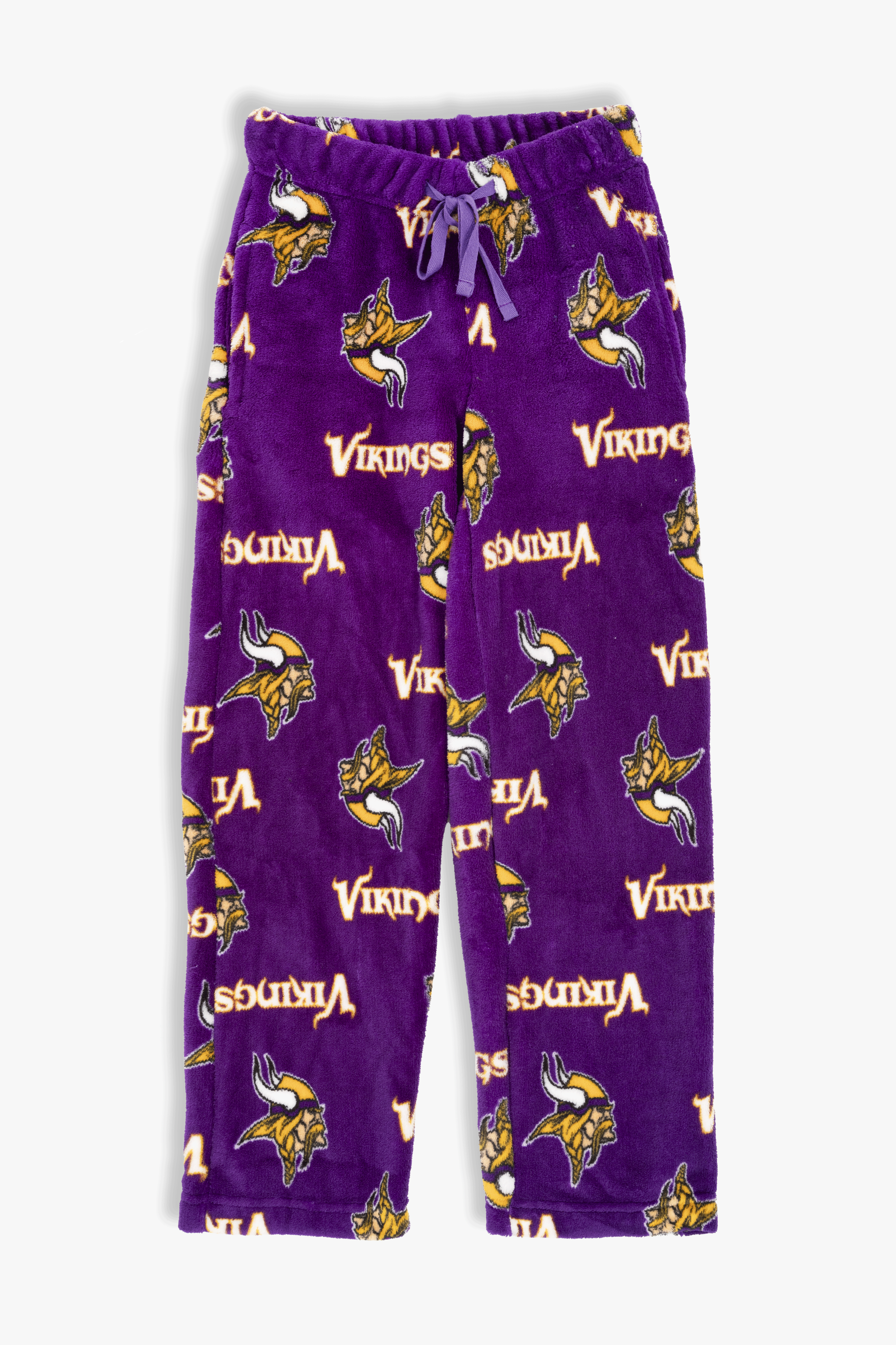 Minnesota Vikings Youth Fleece Pajama Pants, NFL Kids Lounge Pants with Pockets, Children's S-XL