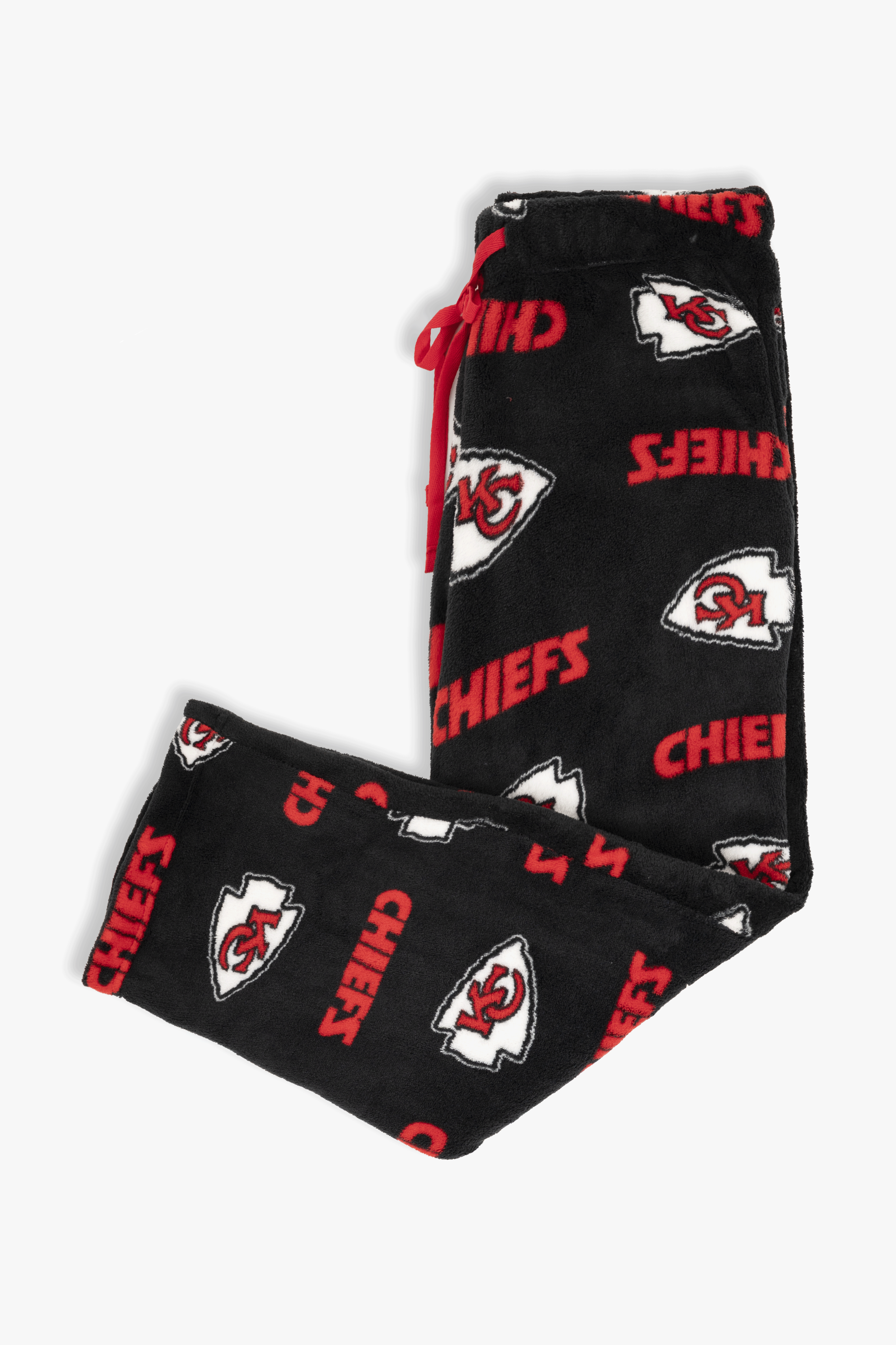 Kansas City Chiefs Youth Fleece Pajama Pants, NFL Kids Lounge Pants with Pockets, Children's S-XL