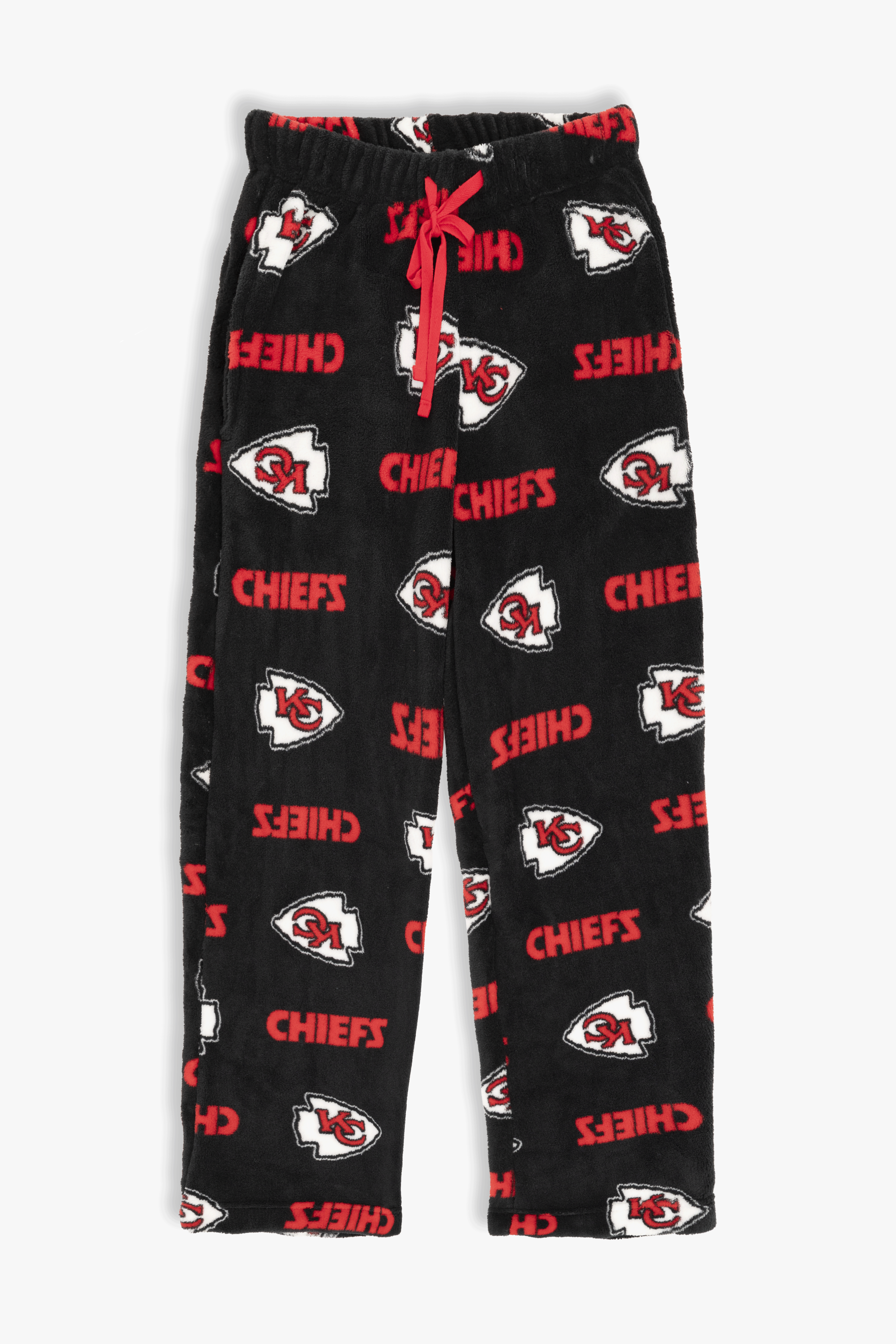 Kansas City Chiefs Youth Fleece Pajama Pants, NFL Kids Lounge Pants with Pockets, Children's S-XL