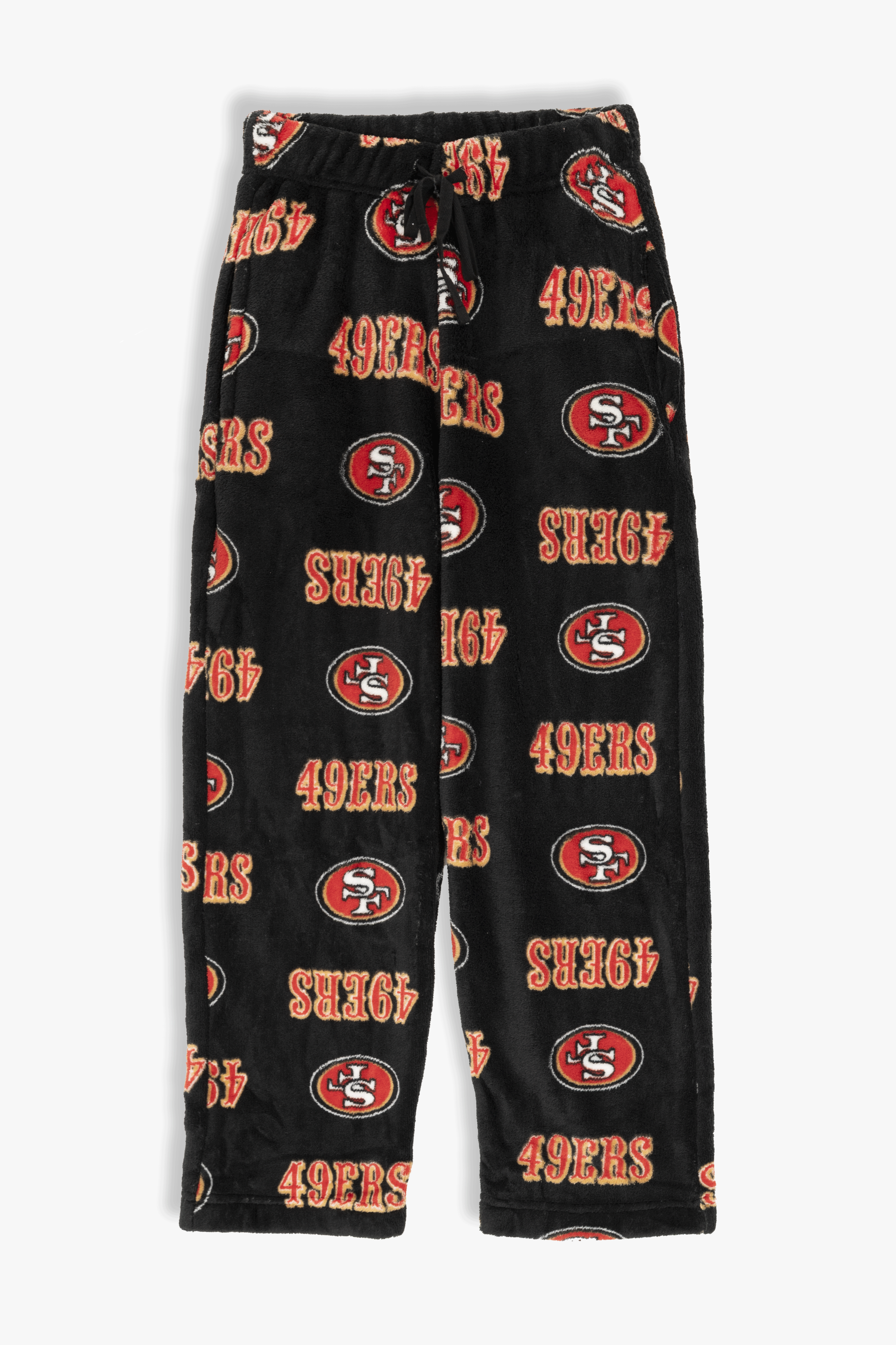 San Francisco 49ers Youth Fleece Pajama Pants, NFL Kids Lounge Pants with Pockets, Children's S-XL