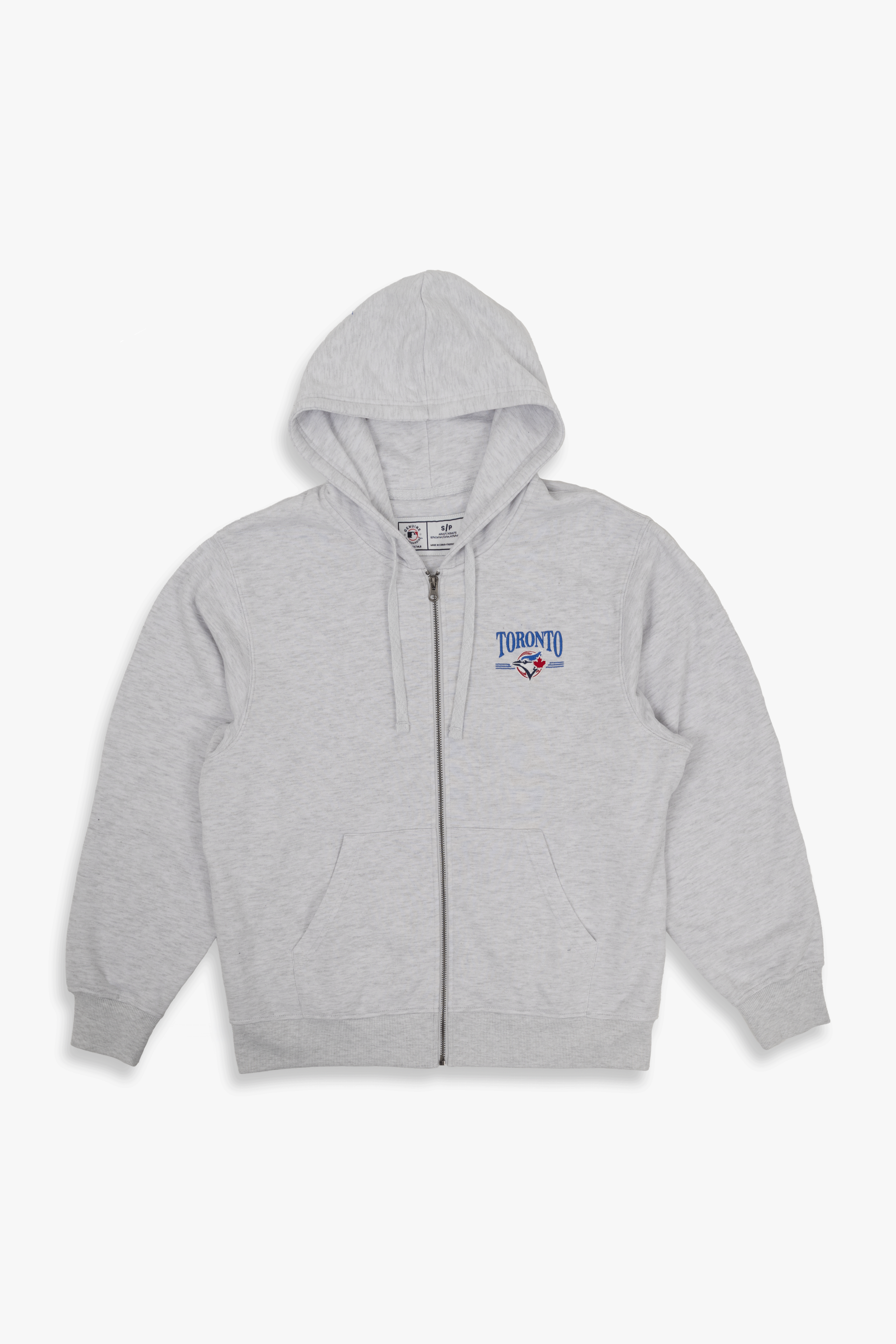 Toronto Blue Jays Full Zip Hoodie with Embroidered Toronto Wordmark, MLB Zip-Up Sweatshirt, SM-XXL