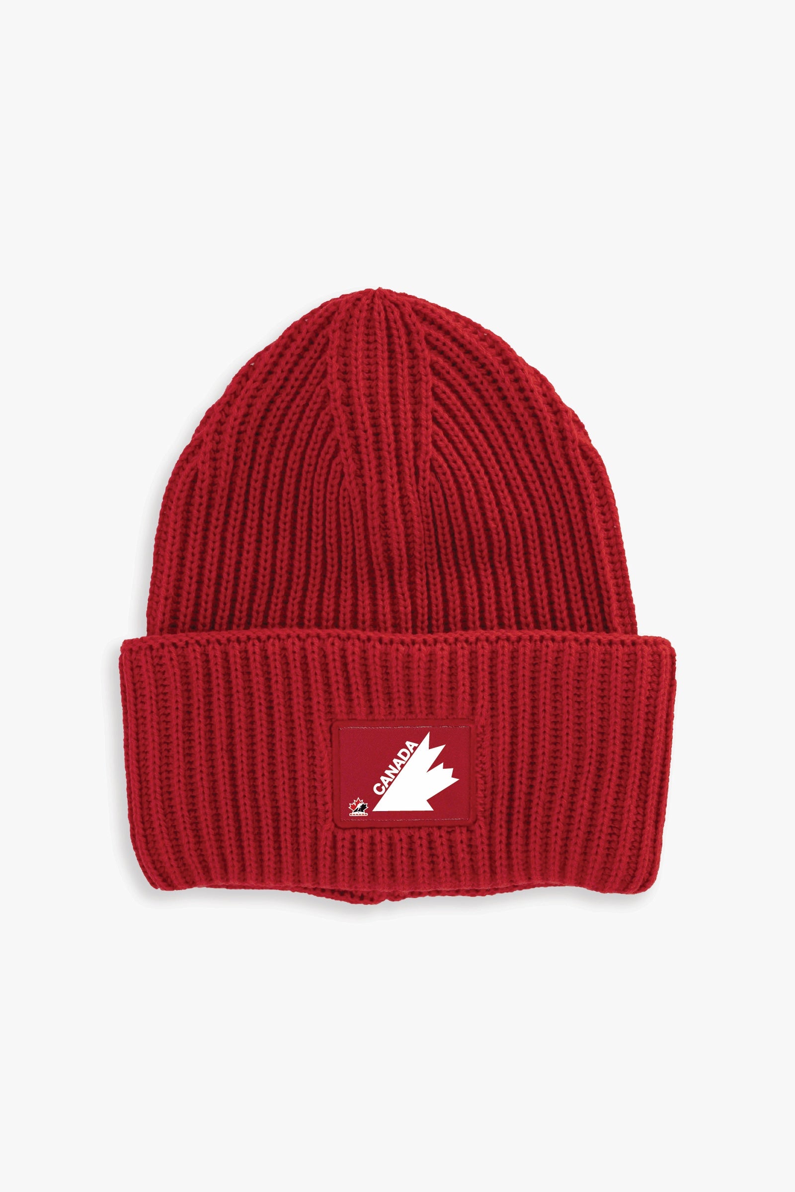 Hockey Canada Adult Oversized Triple Cuff Patch Beanie Toque with Printed 1976/1987 Logo