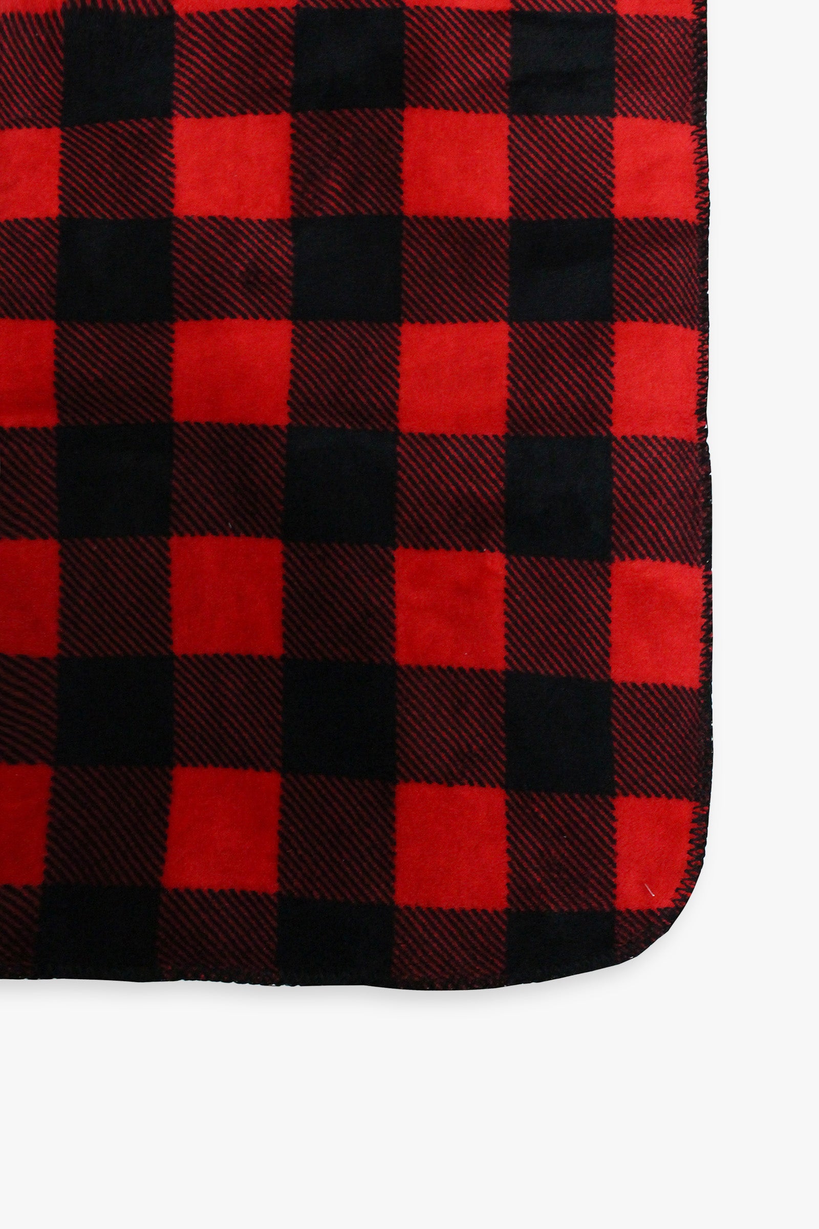 Great Northern Red & Black Buffalo Plaid Sherpa Lined Throw