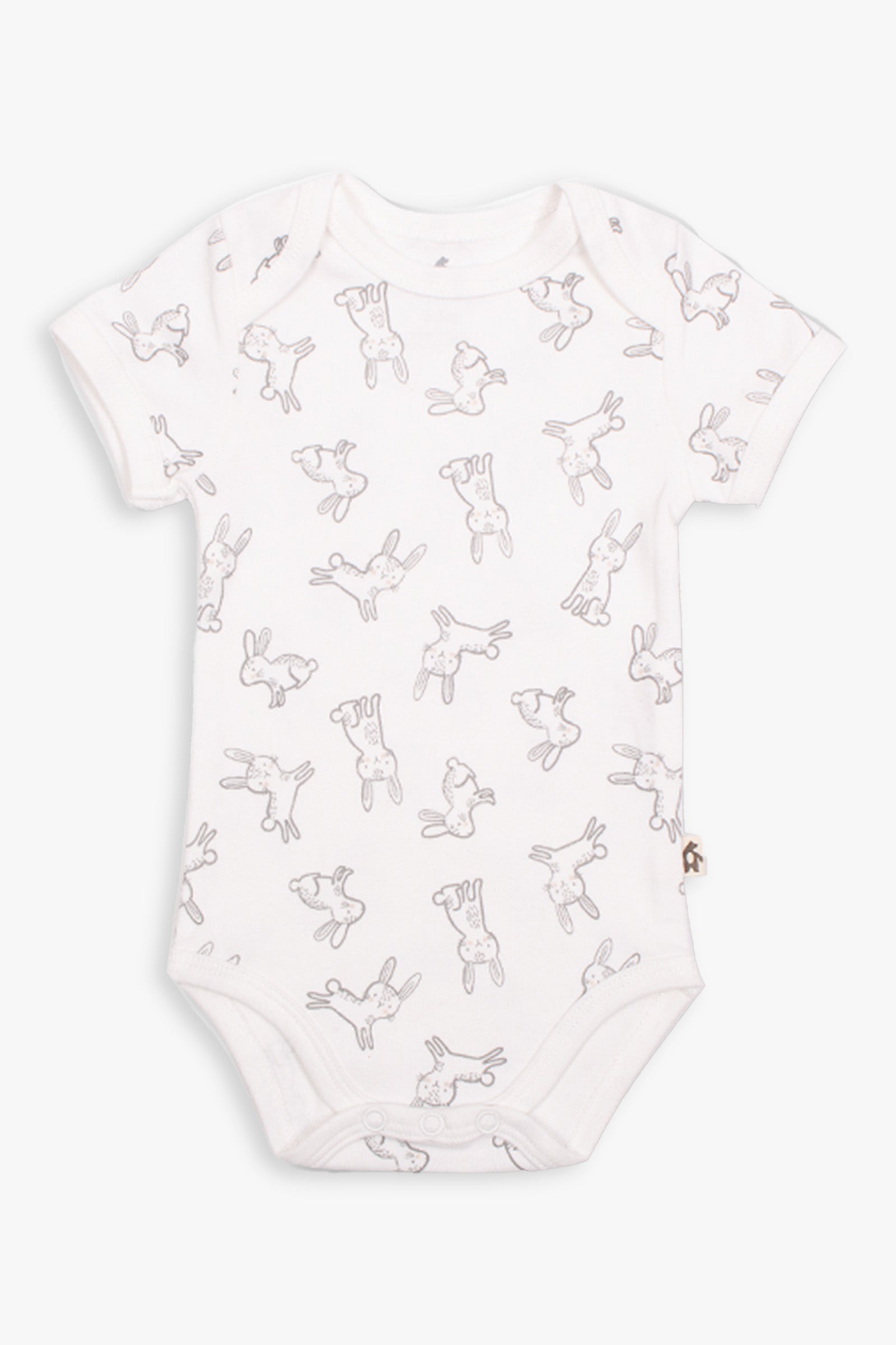 Snugabye Dream 3 Pack Short Sleeve Bodysuits - Bunnies