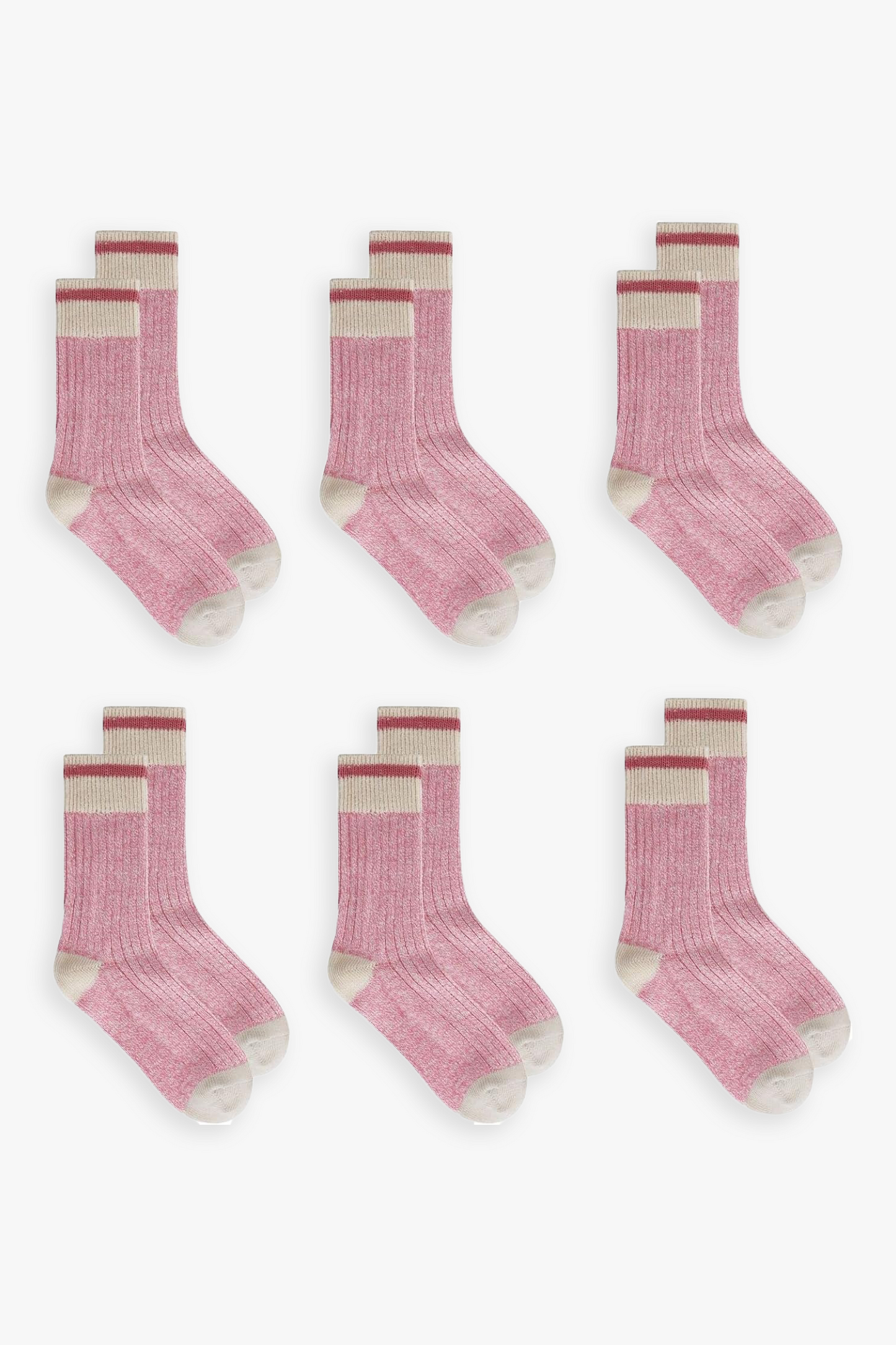 Great Northern Pink Ladies Multipack Boot Socks