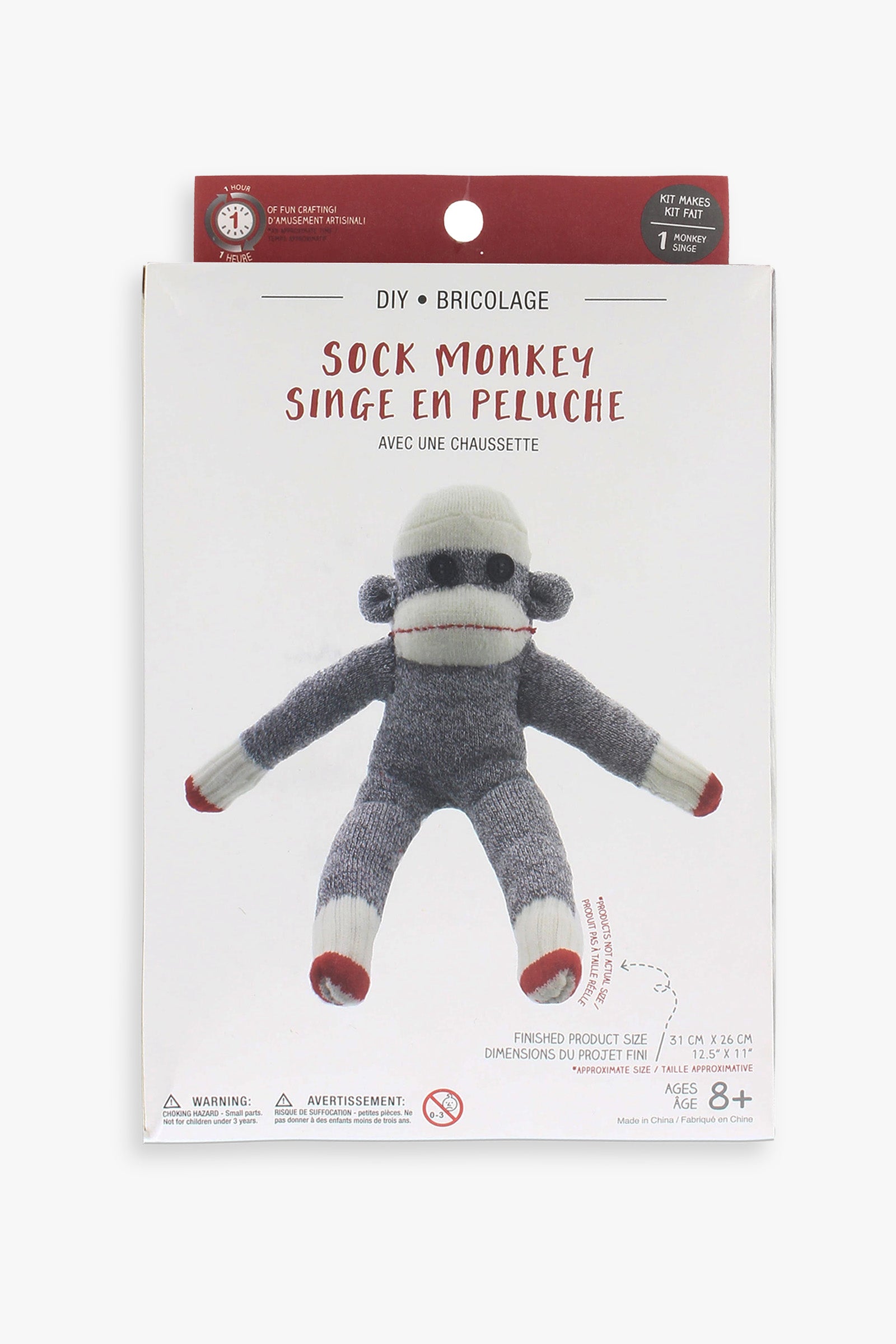 Great Northern DIY Craft Sock Monkey Kit With Video Tutorial