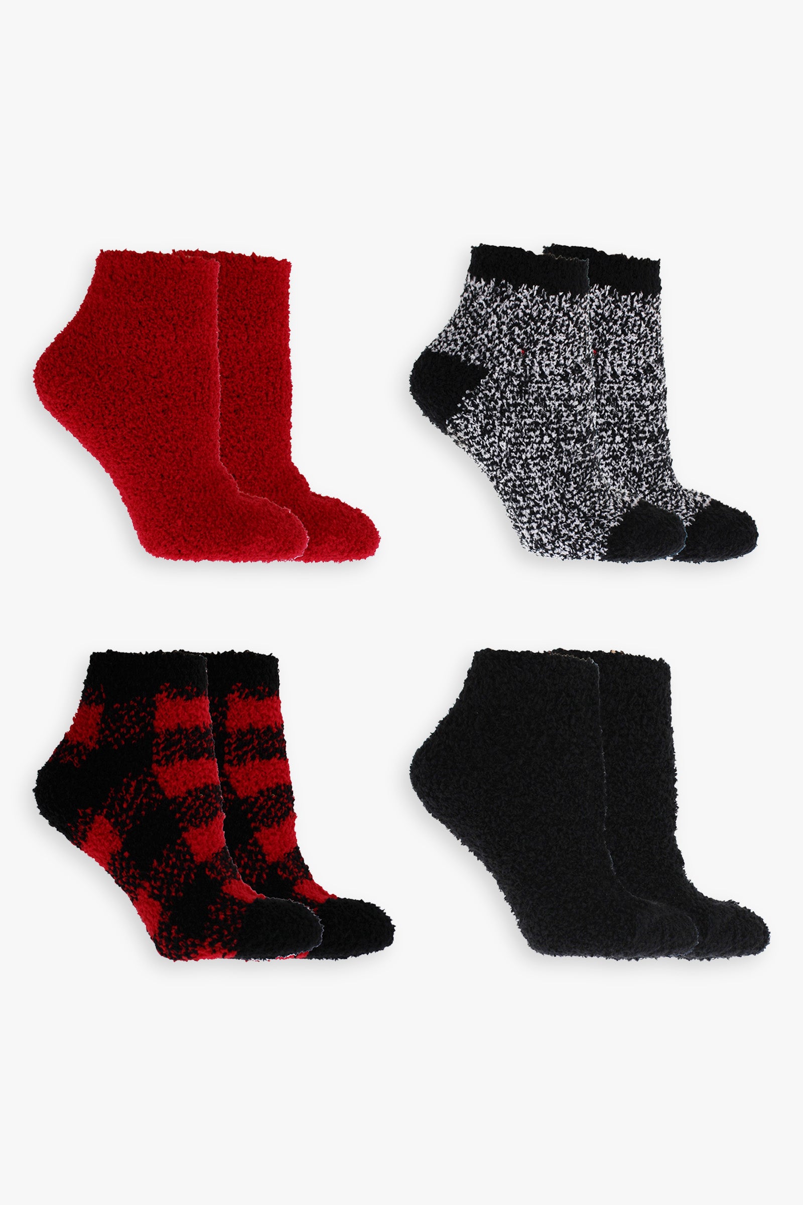 Great Northern Ladies 4-Pack Softie Ankle Socks Bundle in Gift Box
