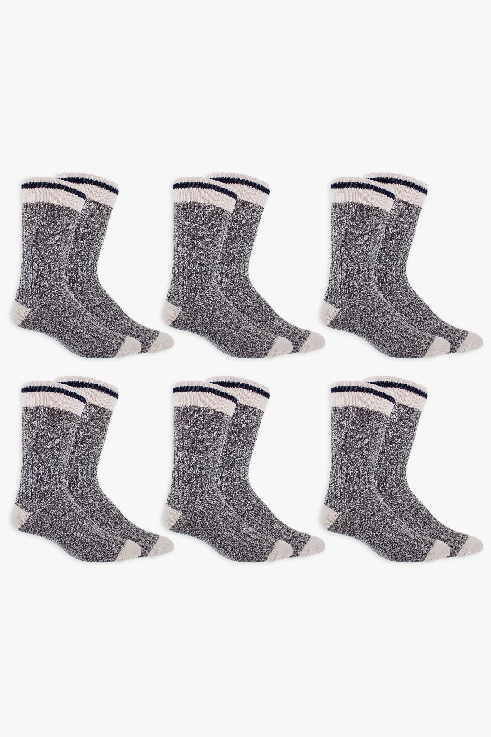 Great Northern Men's Grey & Navy Winter Boot Socks