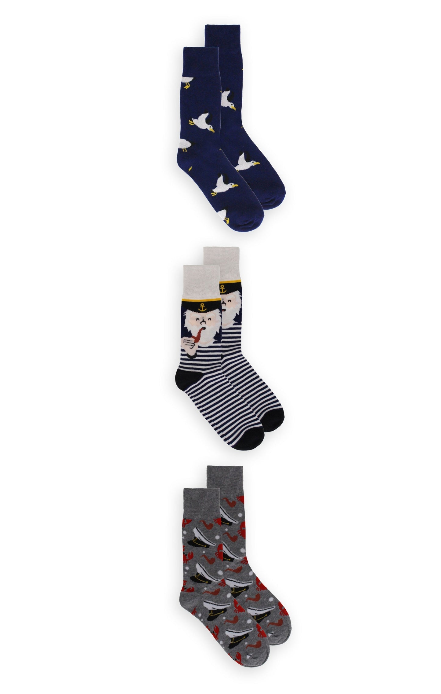 Men's 3-Pack Nautical Dress Socks