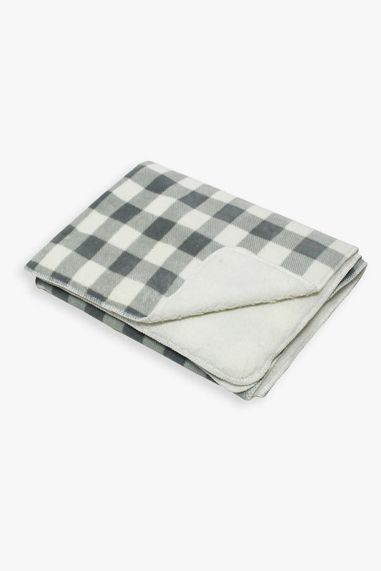 Great Northern Grey Faux Shearling Throw Blanket