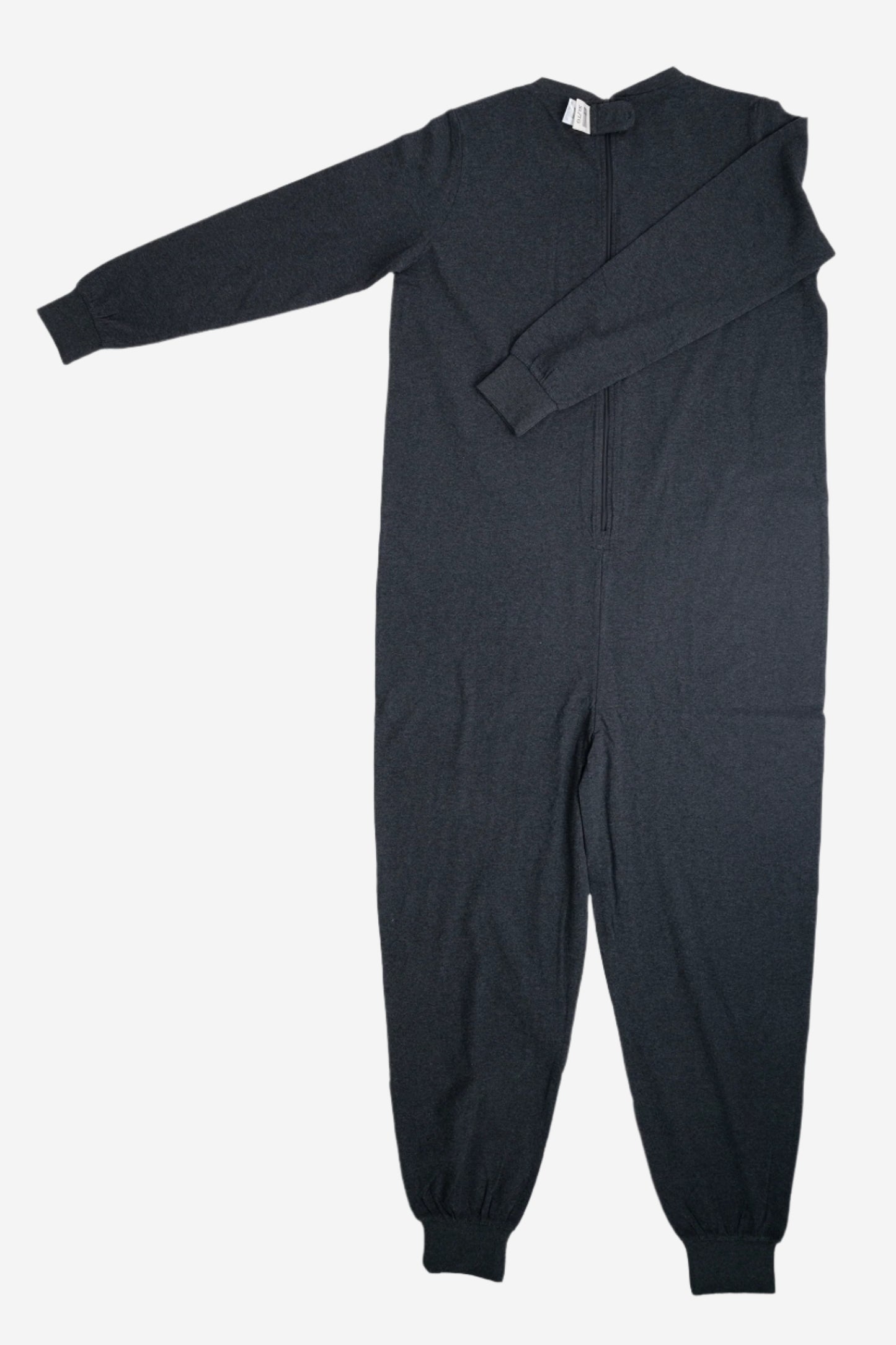 Adult Charcoal Grey Adaptive Organic Cotton Lightweight, Anti-Strip Back-Zip Sleeper