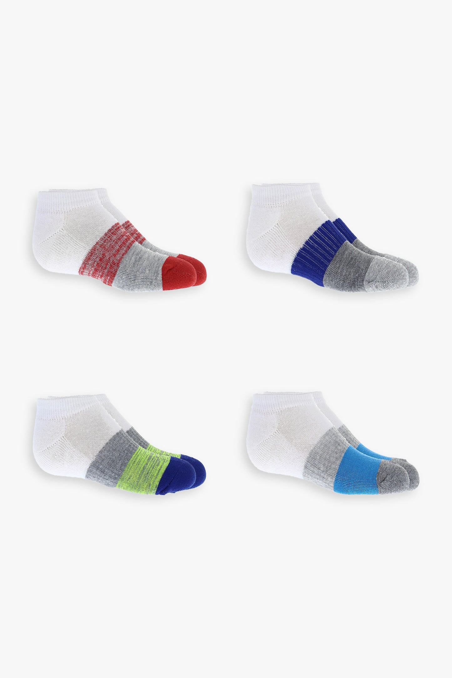 Boys 4Pk Athletic No Show Socks