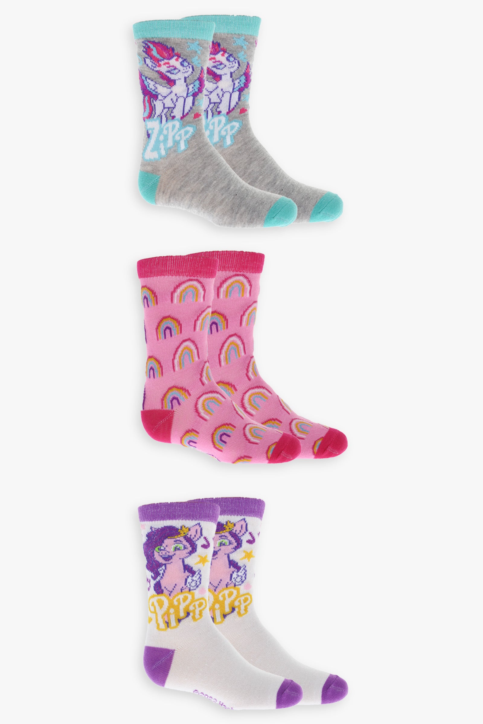 Gertex My Little Pony Youth Girls 3-Pack Crew Socks