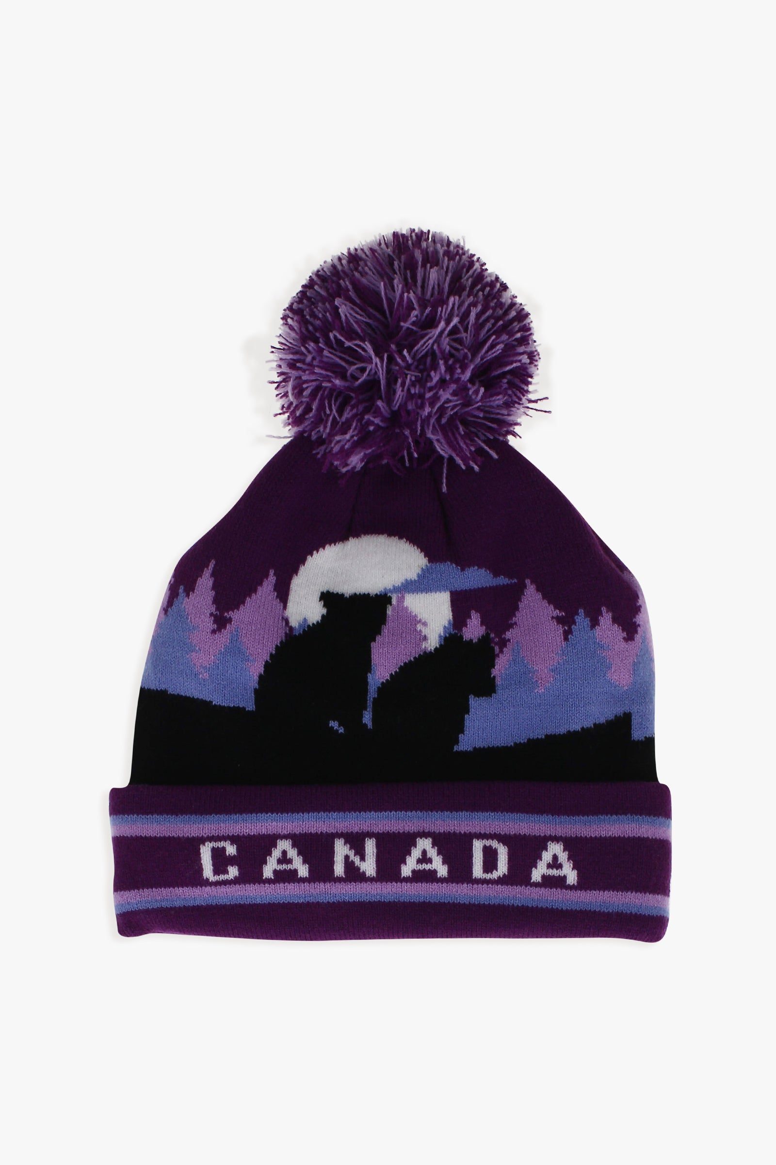 Great Northern Canada Wilderness Kids Pom Toque