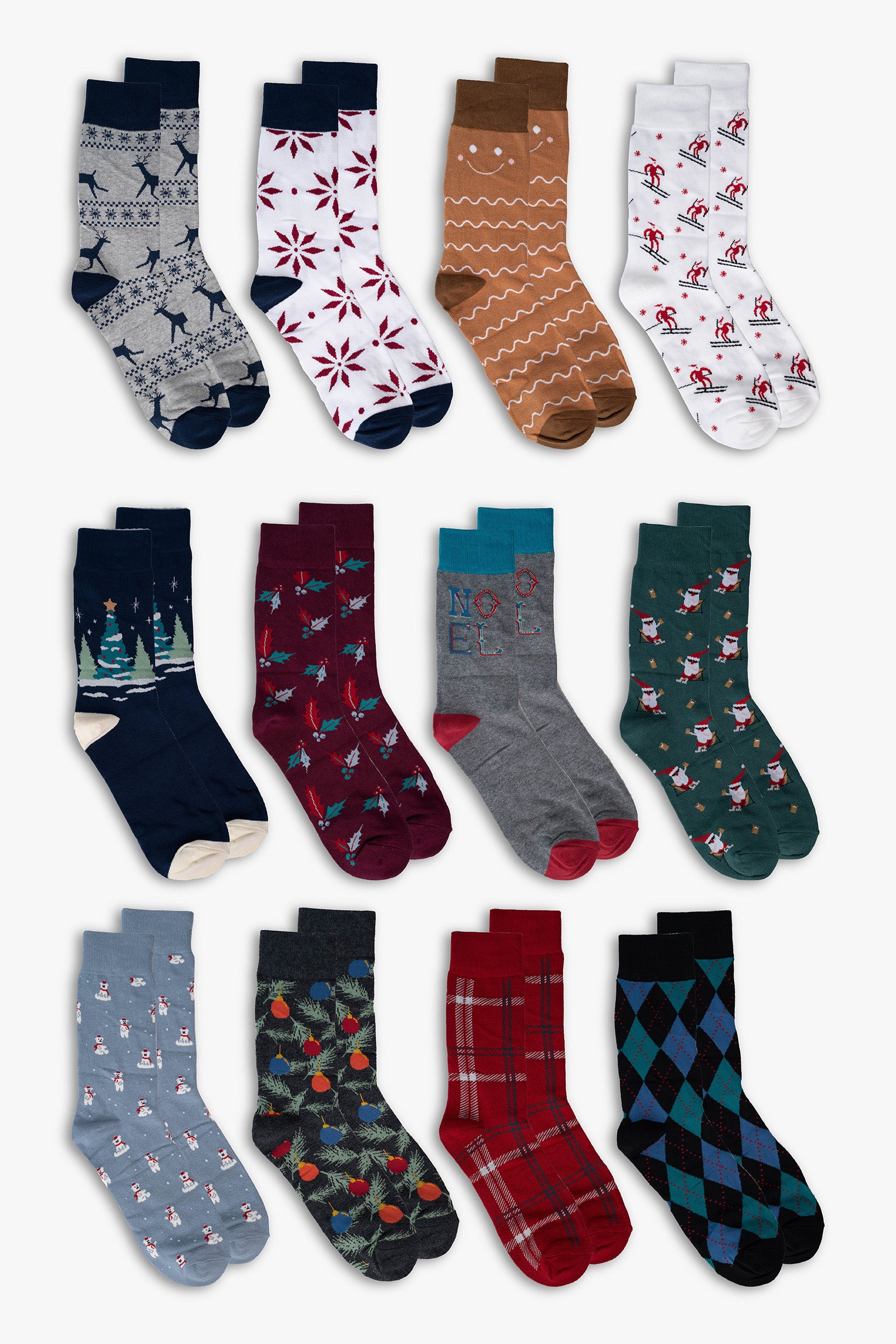 Men's Premium "12 Days of Socks" Holiday Advent Calendar