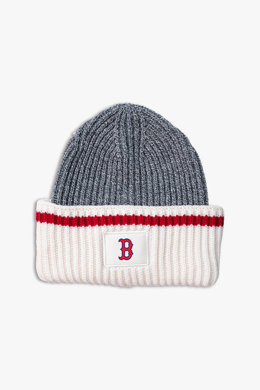 MLB Boston Red Sox Lodge Adult Oversized Triple Cuff Toque Beanie with Printed Logo