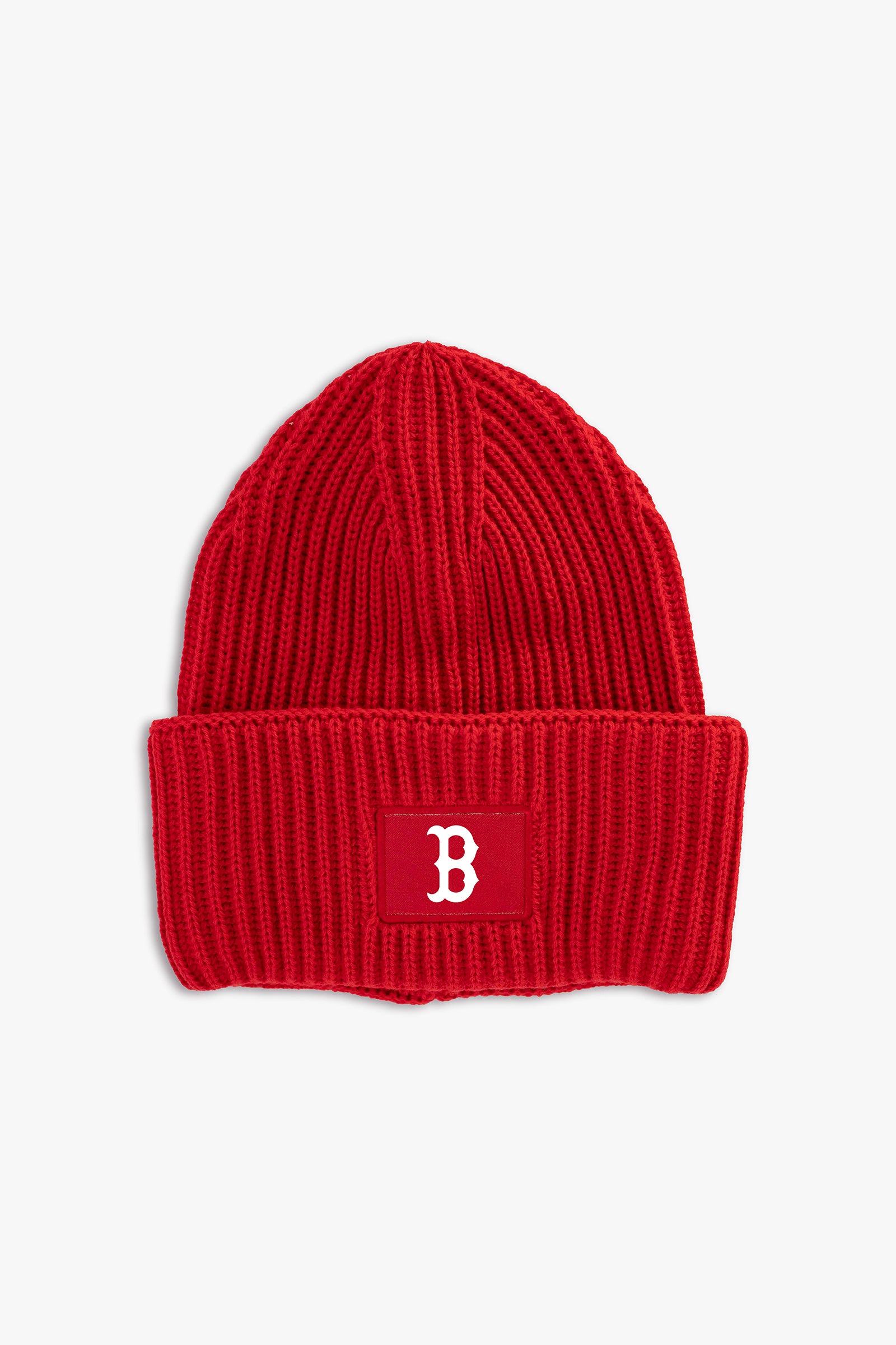 MLB Boston Red Sox Red Adult Oversized Triple Cuff Toque Beanie with Printed Logo